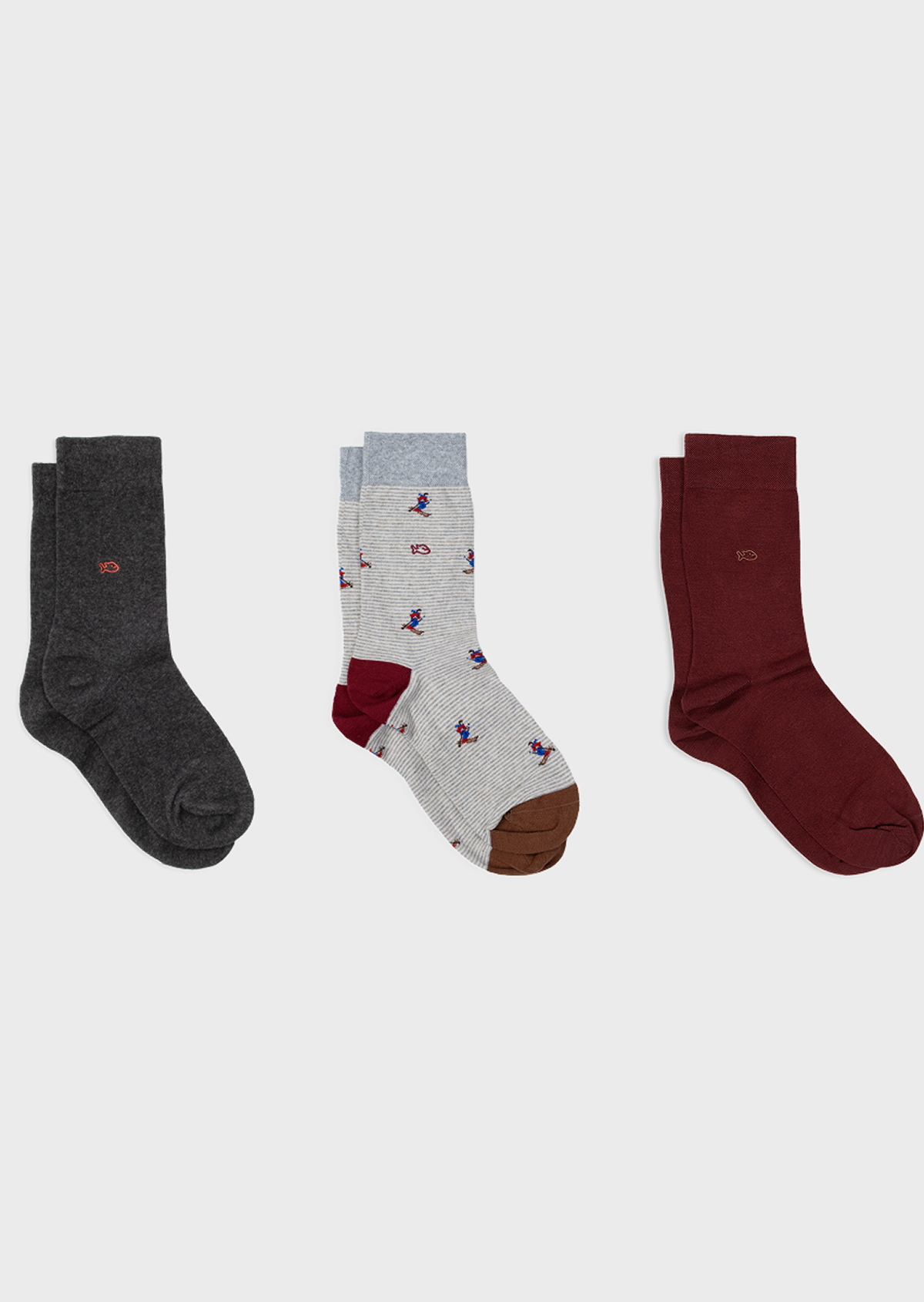 Coffret de 3 chaussettes homme BILLYBELT Rouge