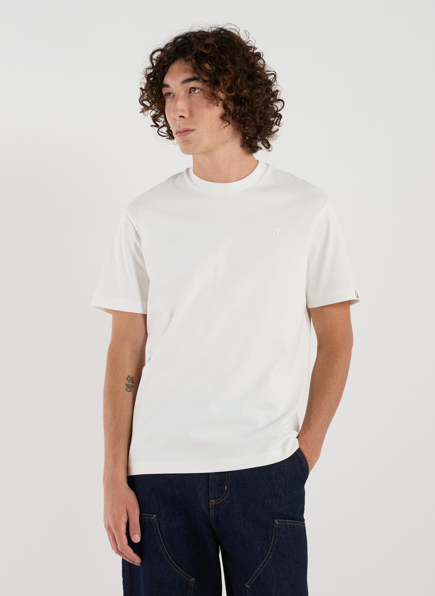 REPLAY Straight-fit cotton T-shirt White