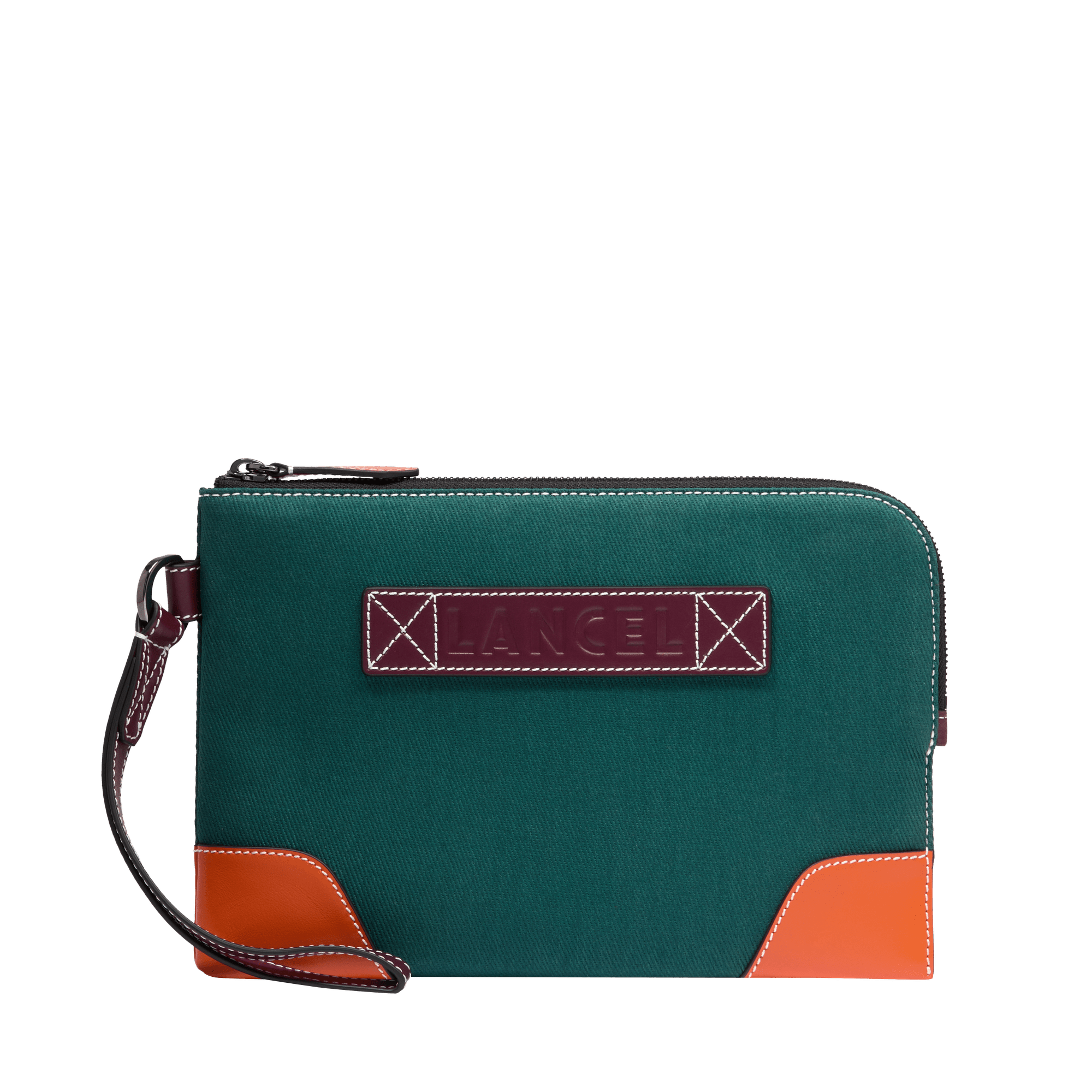 Pochette zippée s avec dragonne escapade de lancel en cuir LANCEL Vert