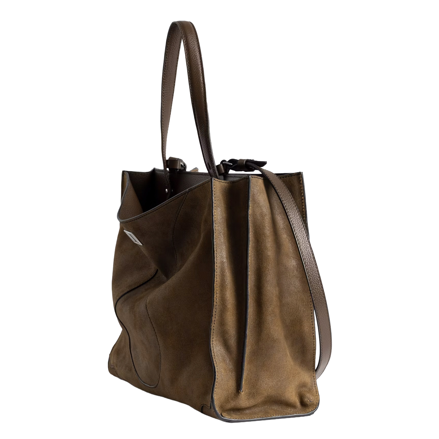 Sac cabas rectangle en cuir suédé jack ZADIG&VOLTAIRE Marron