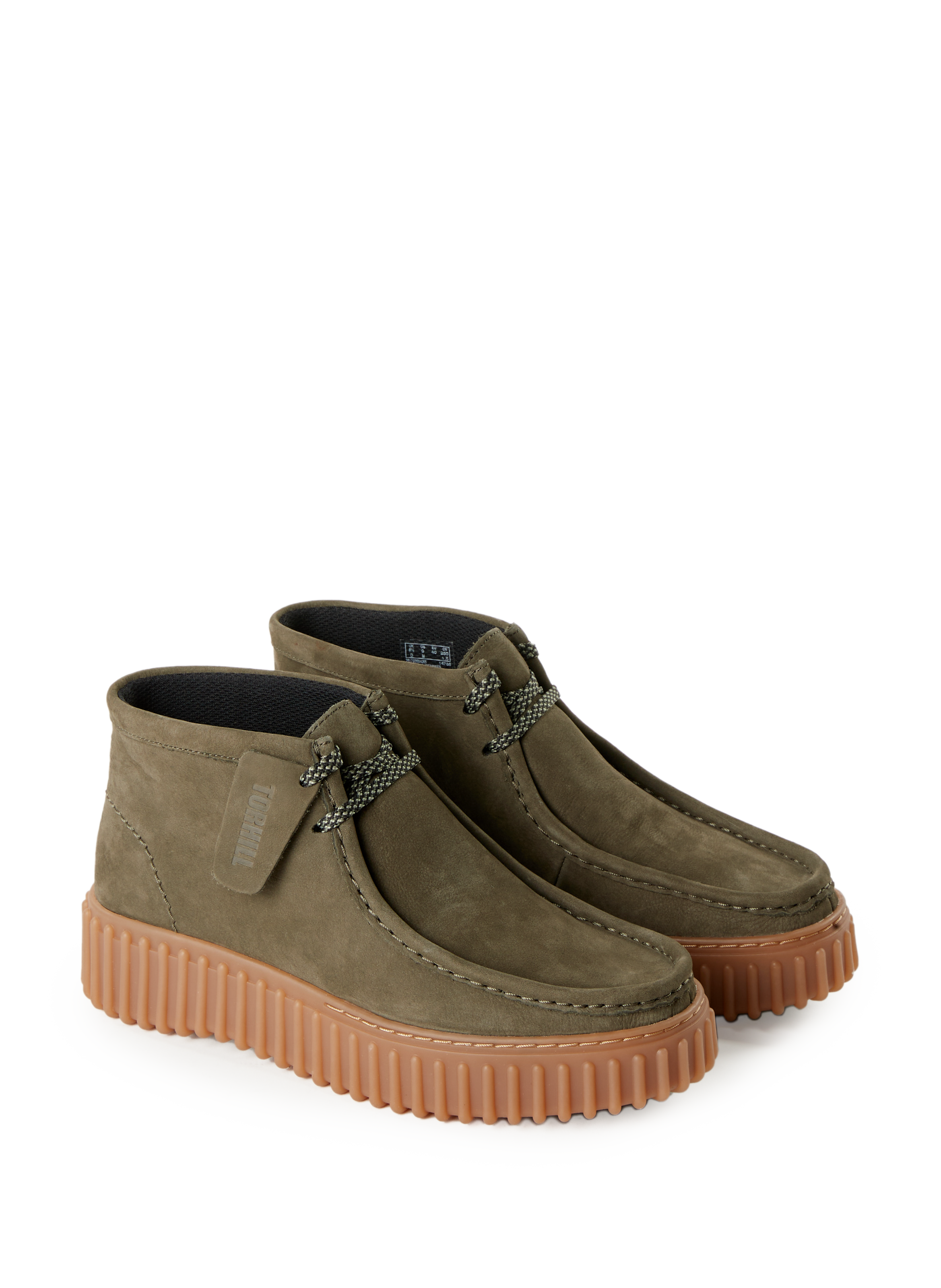 Solid leather derbies CLARKS Khaki