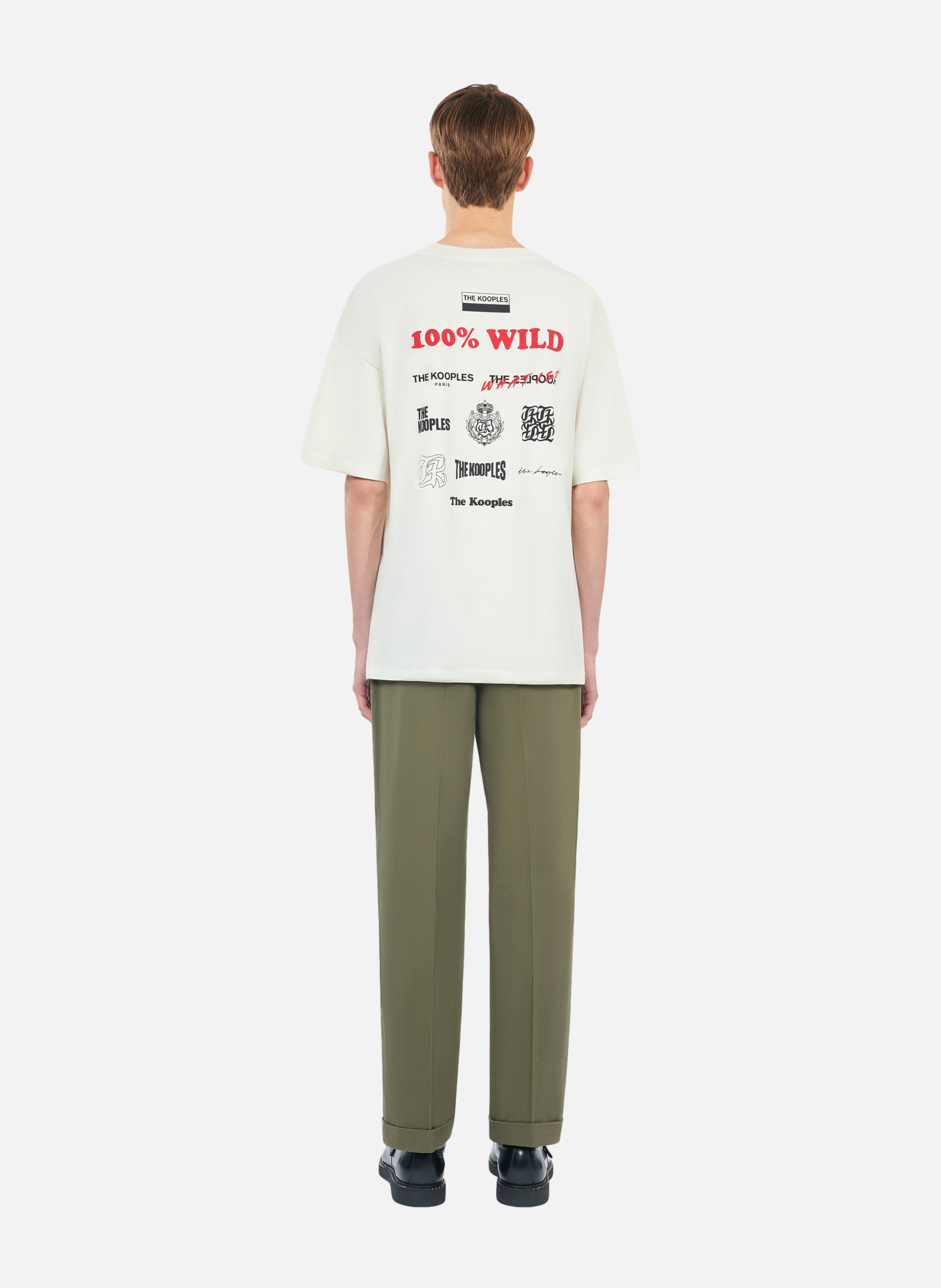 T-shirt oversize sérigraphie 100% wild Beige