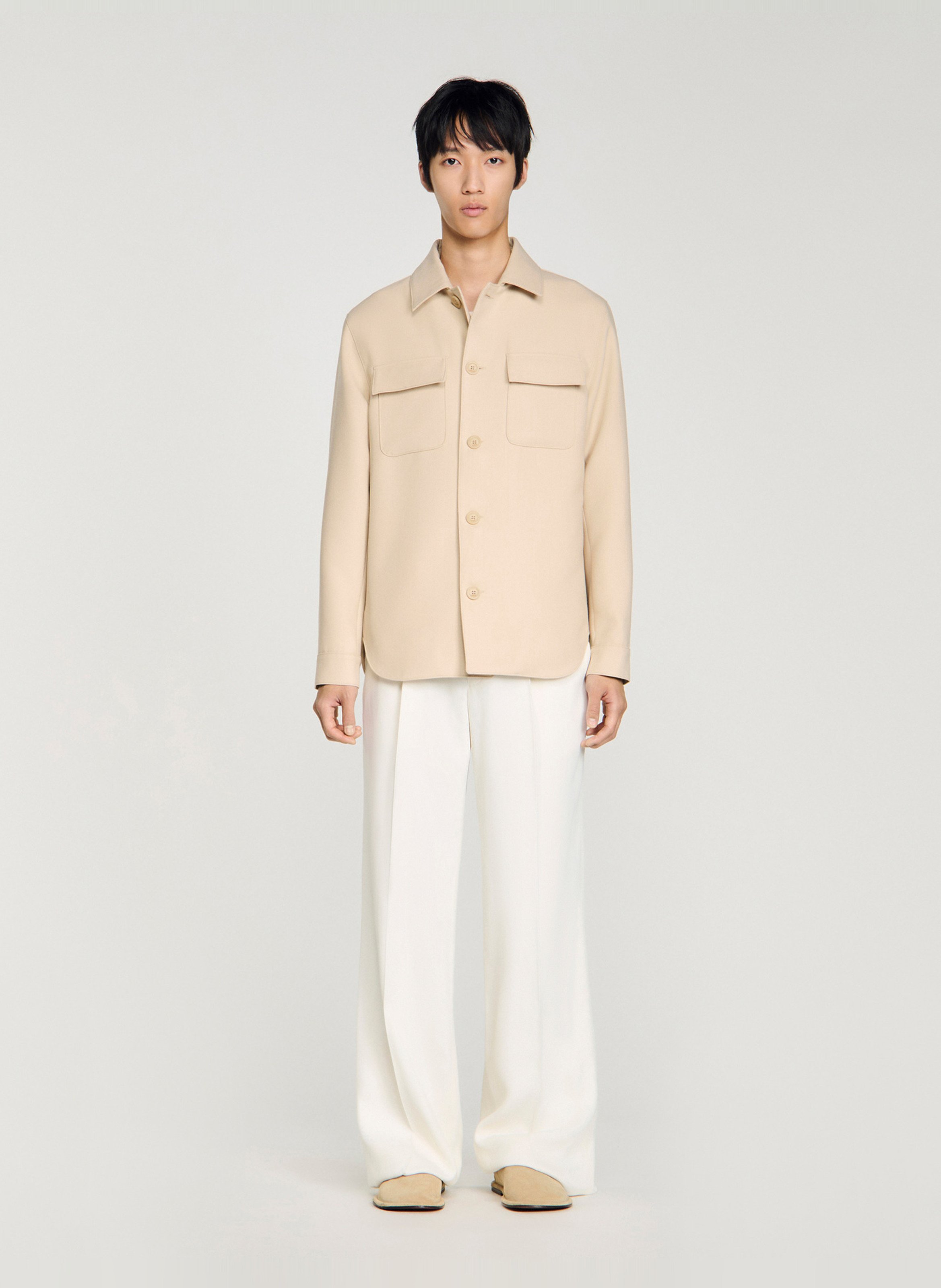Surchemise col classique SANDRO Beige