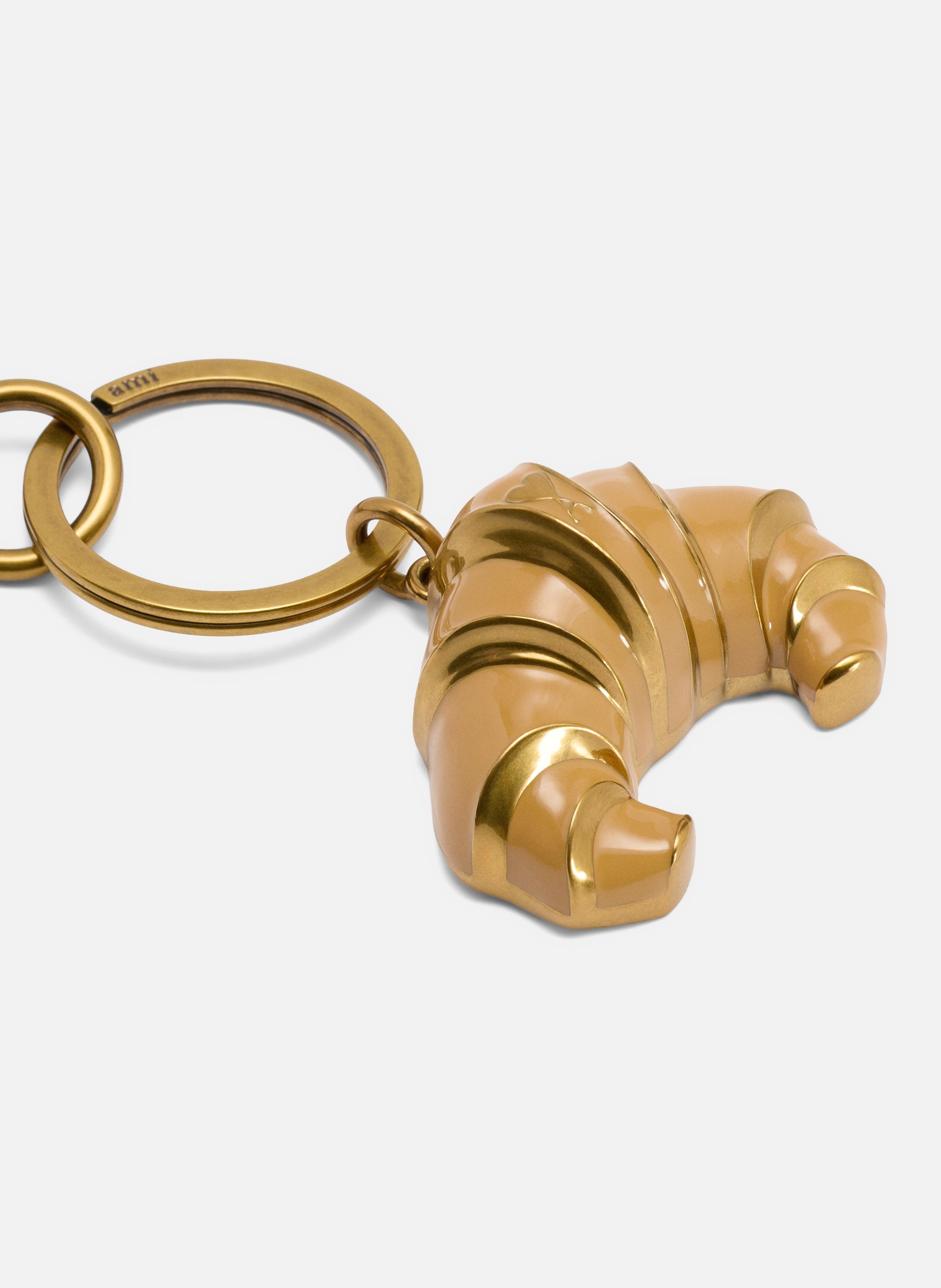 Porte-clés croissant ami de coeur unisexe AMI PARIS Orange