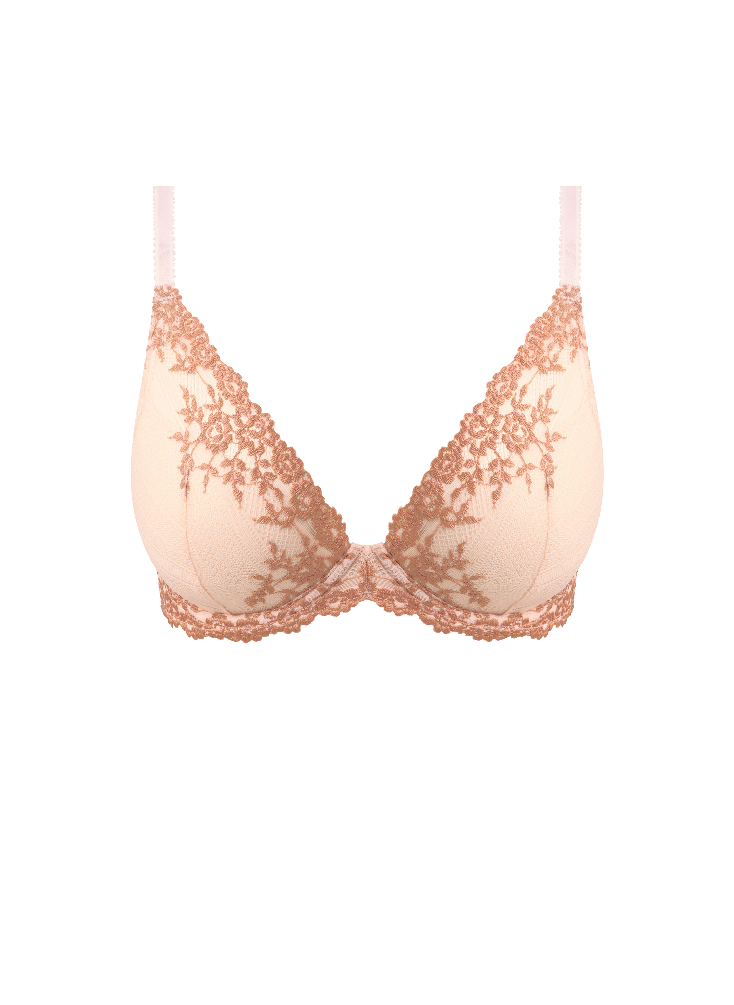 Soutien gorge plongeant à armatures Embrace Lace WACOAL Beige
