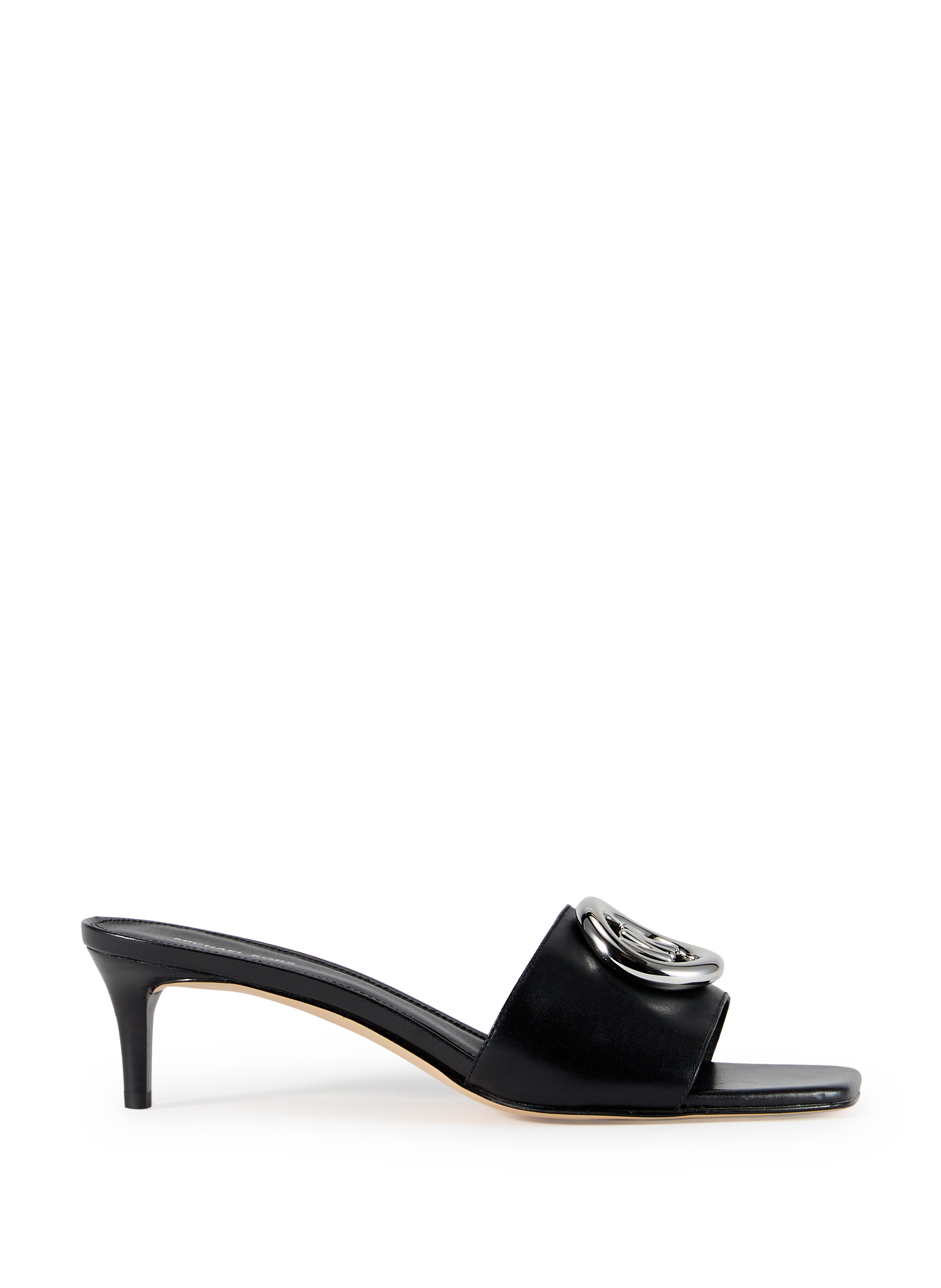 Mixed leather heeled sandals MICHAEL KORS Black