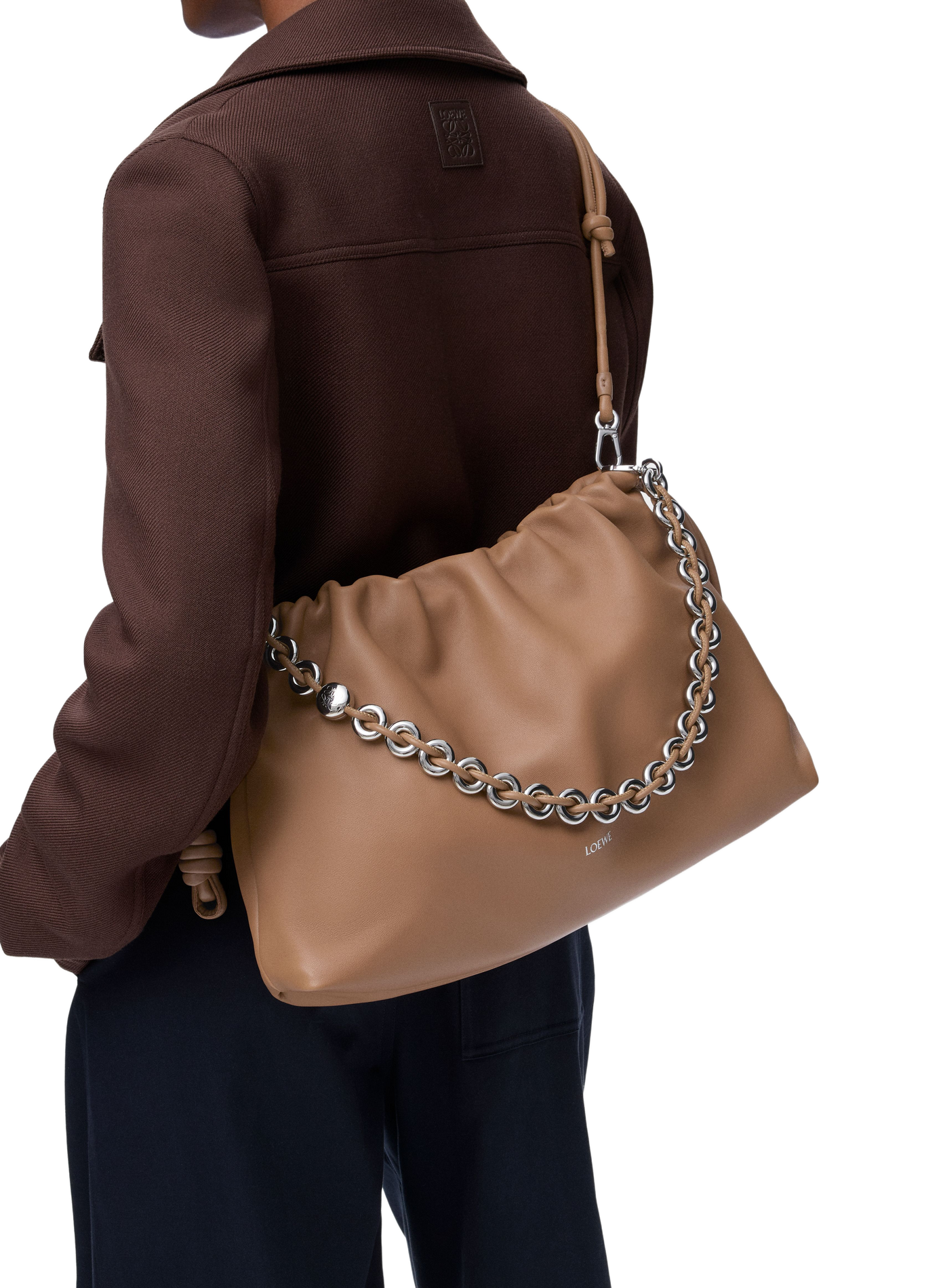 Grand Flamenco purse en cuir d'agneau nappa LOEWE Marron