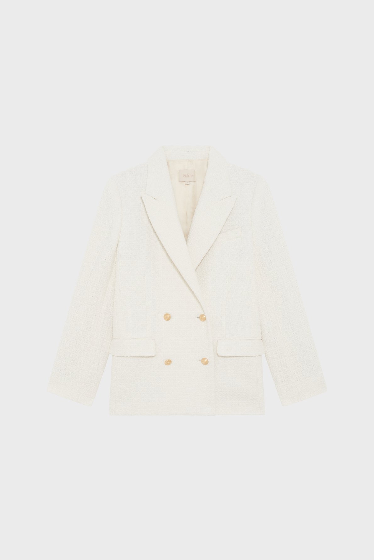 Veste en tweed à boutonnage croisé - marjolie PABLO Beige