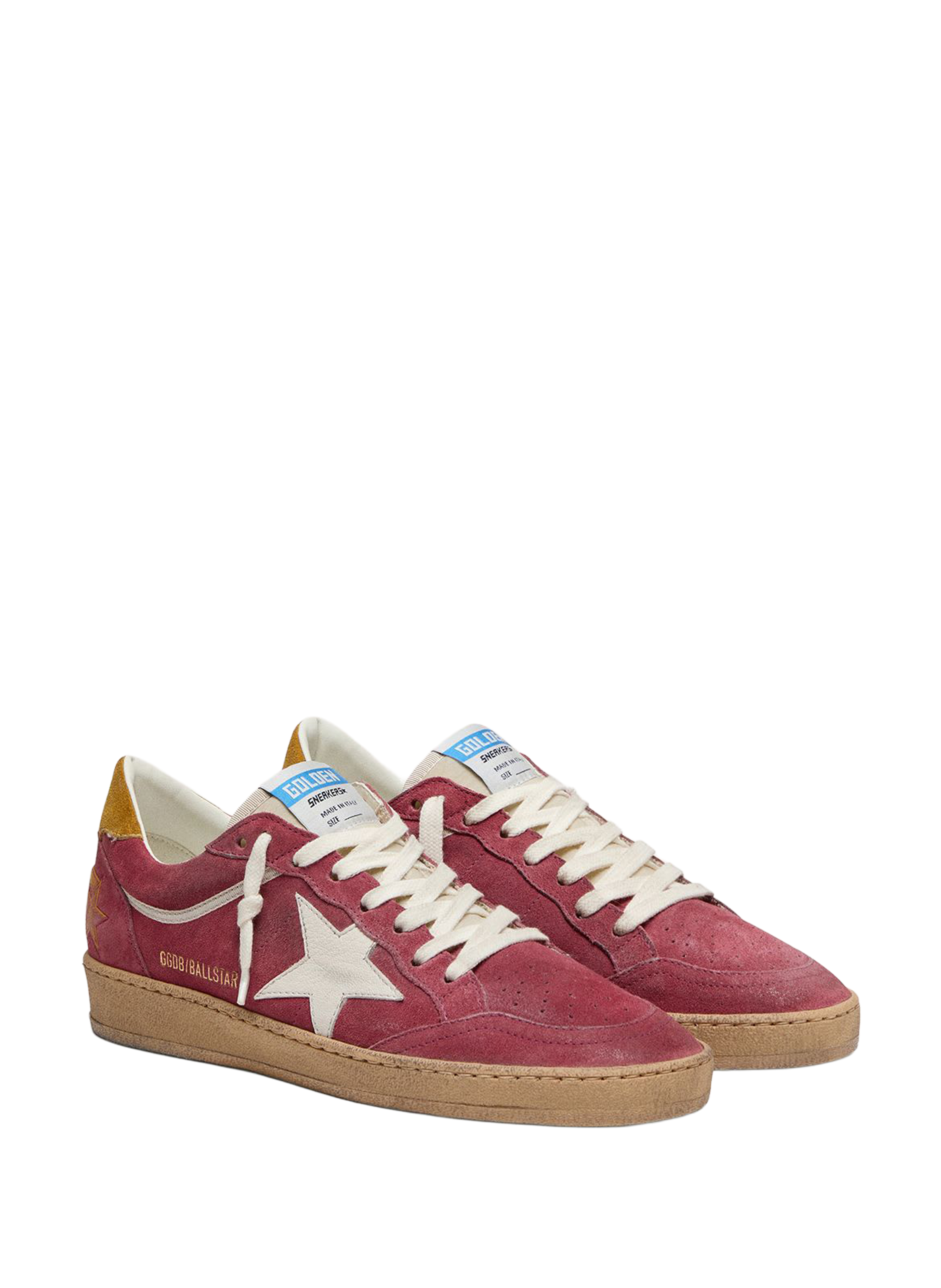 Sneakers Ball Star in cow leather GOLDEN GOOSE Red