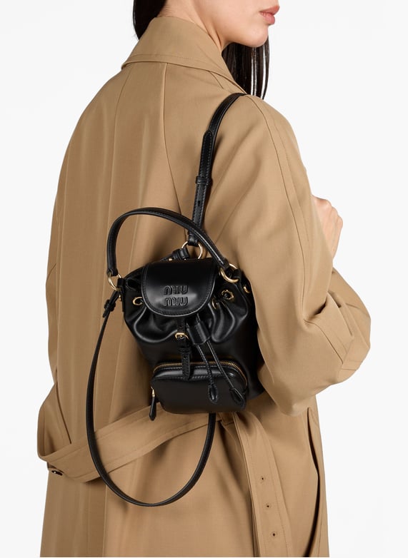 calf mini backpack Kids Small line One Shoulder Backpack Mini is ideal for urban lifestyles Leather Bag Miu Miu Mini