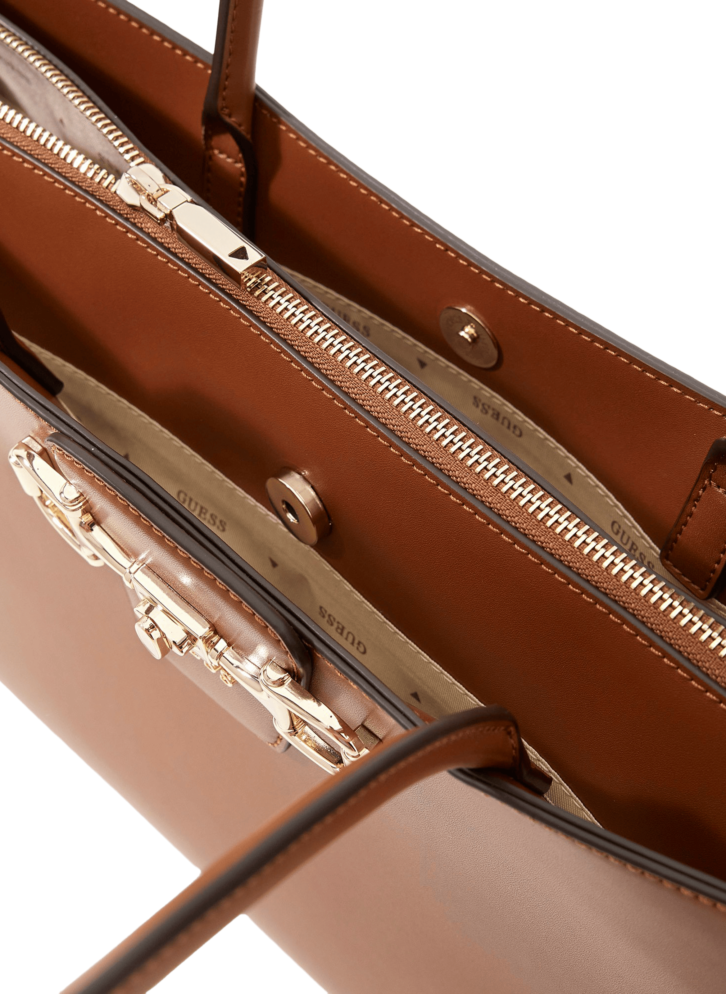 Effen schoudertas GUESS Bruin