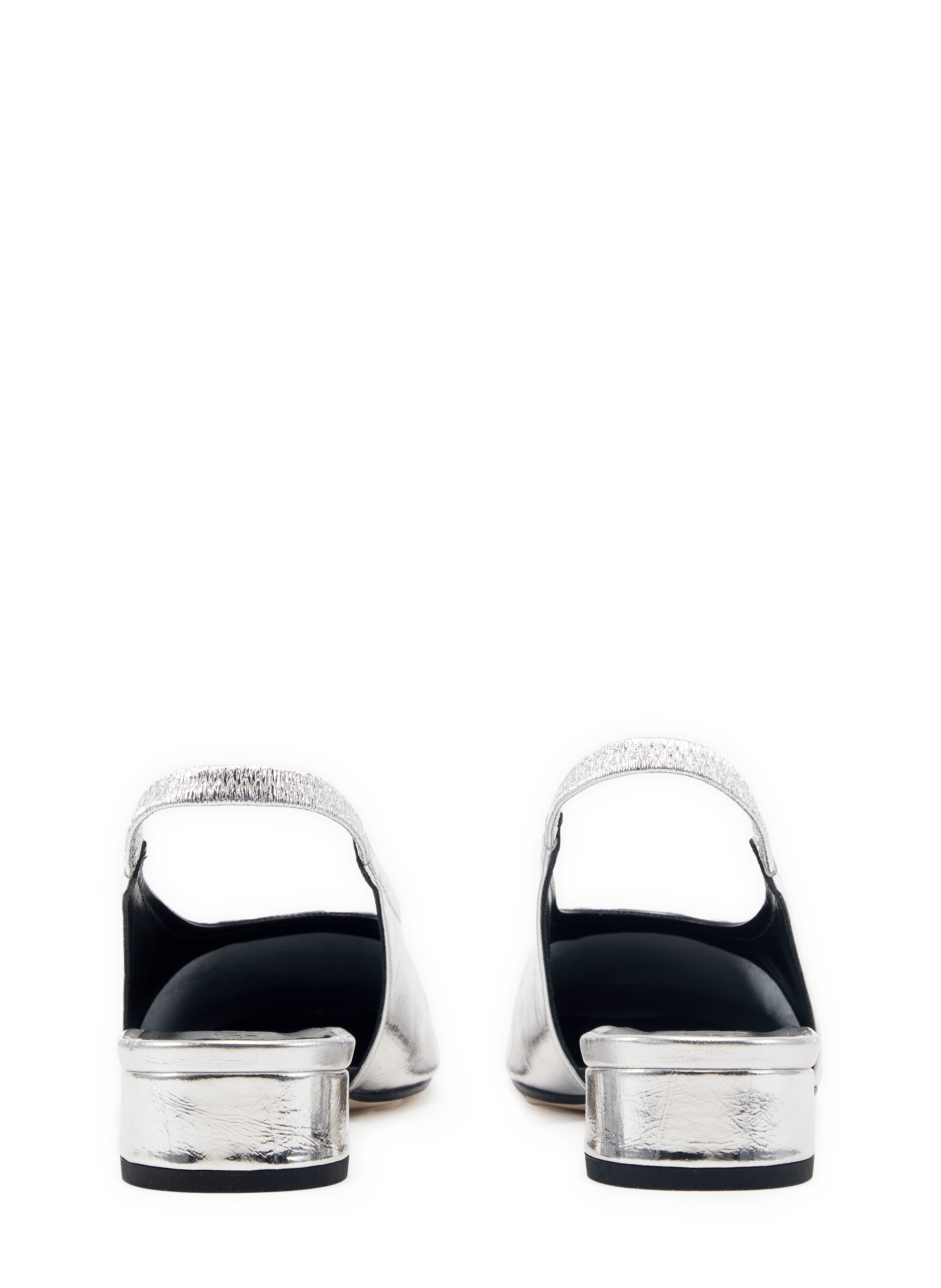 Sling-back in pelle di vitello metalizzata AEYDE Argento