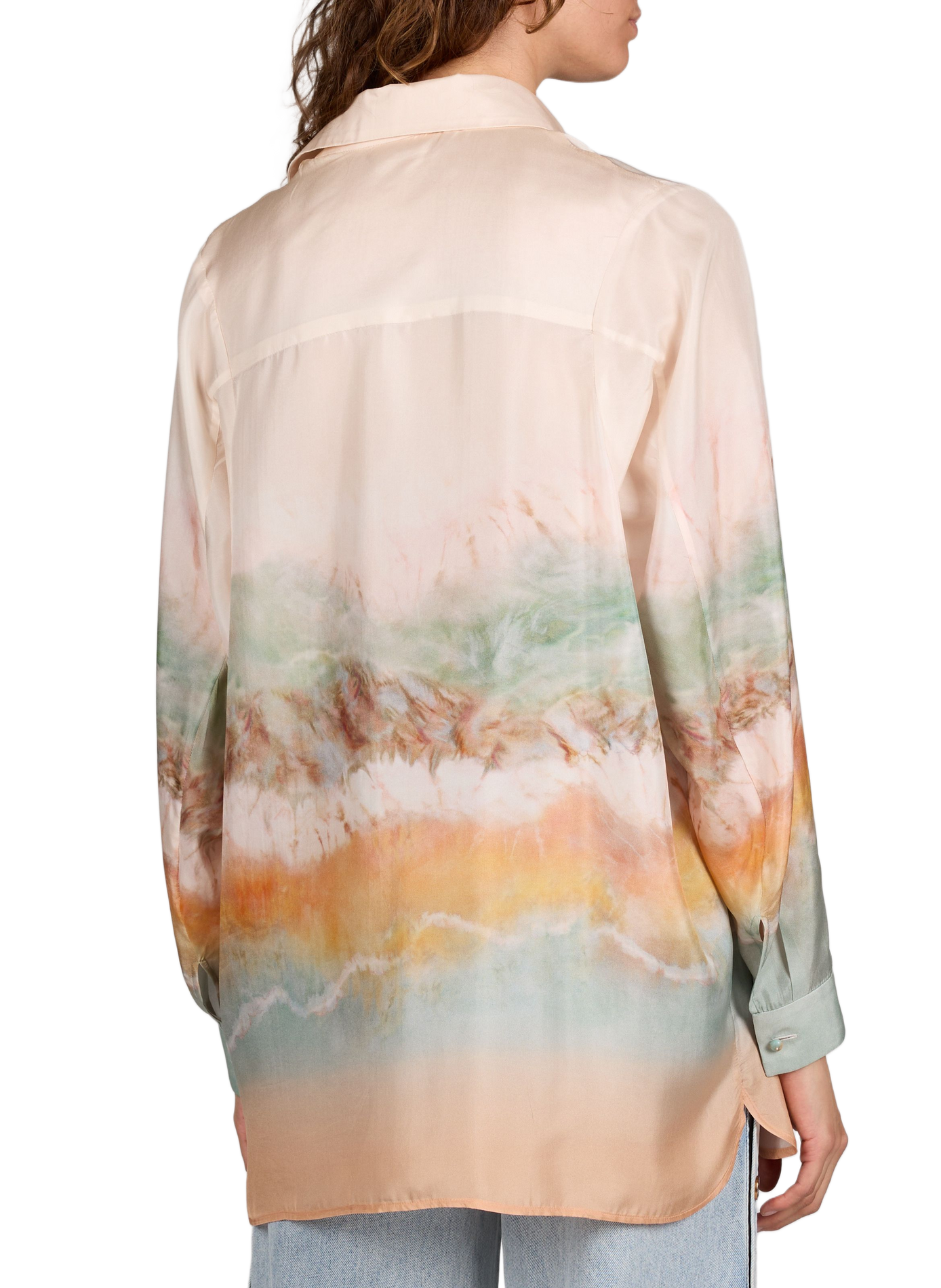 Chemise fluide à col classique en soie ZIMMERMANN Multicolore