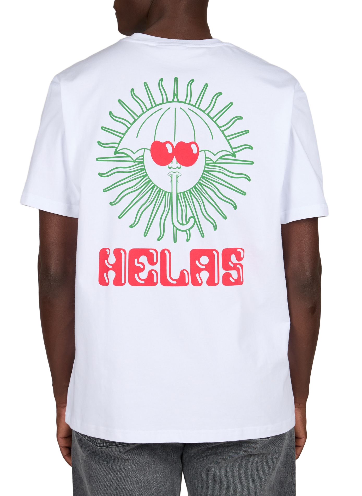 Printed Ibiz Tee cotton T-shirt HELAS CAPS White