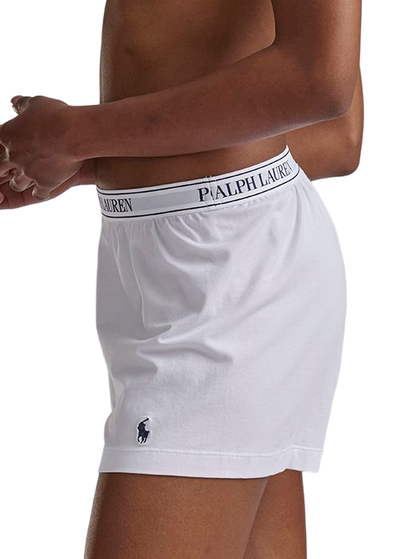 Short de pyjama à logo en coton mélangé POLO RALPH LAUREN Blanc