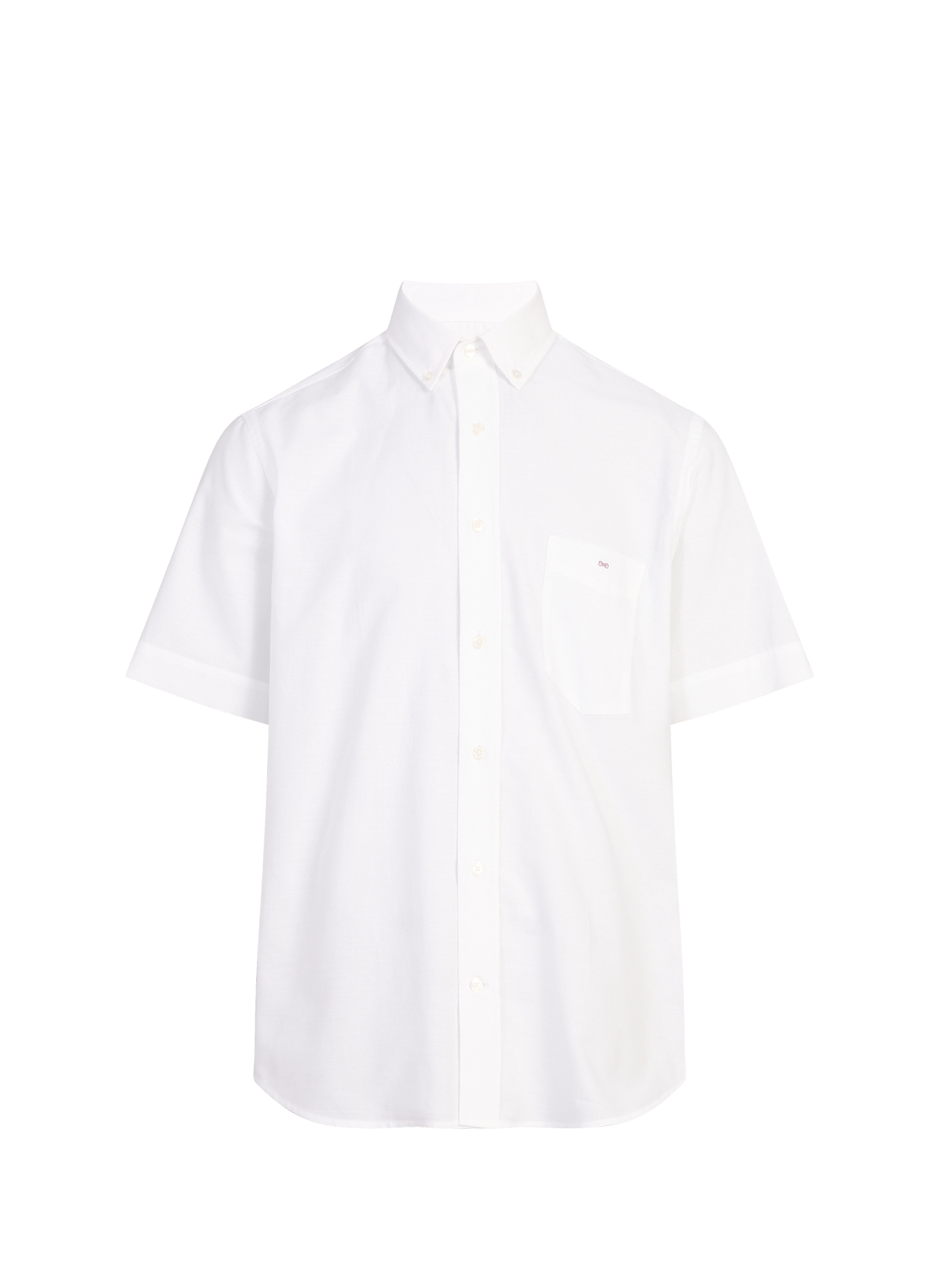 Chemise à manches courtes en piqué de coton EDEN PARK Blanc