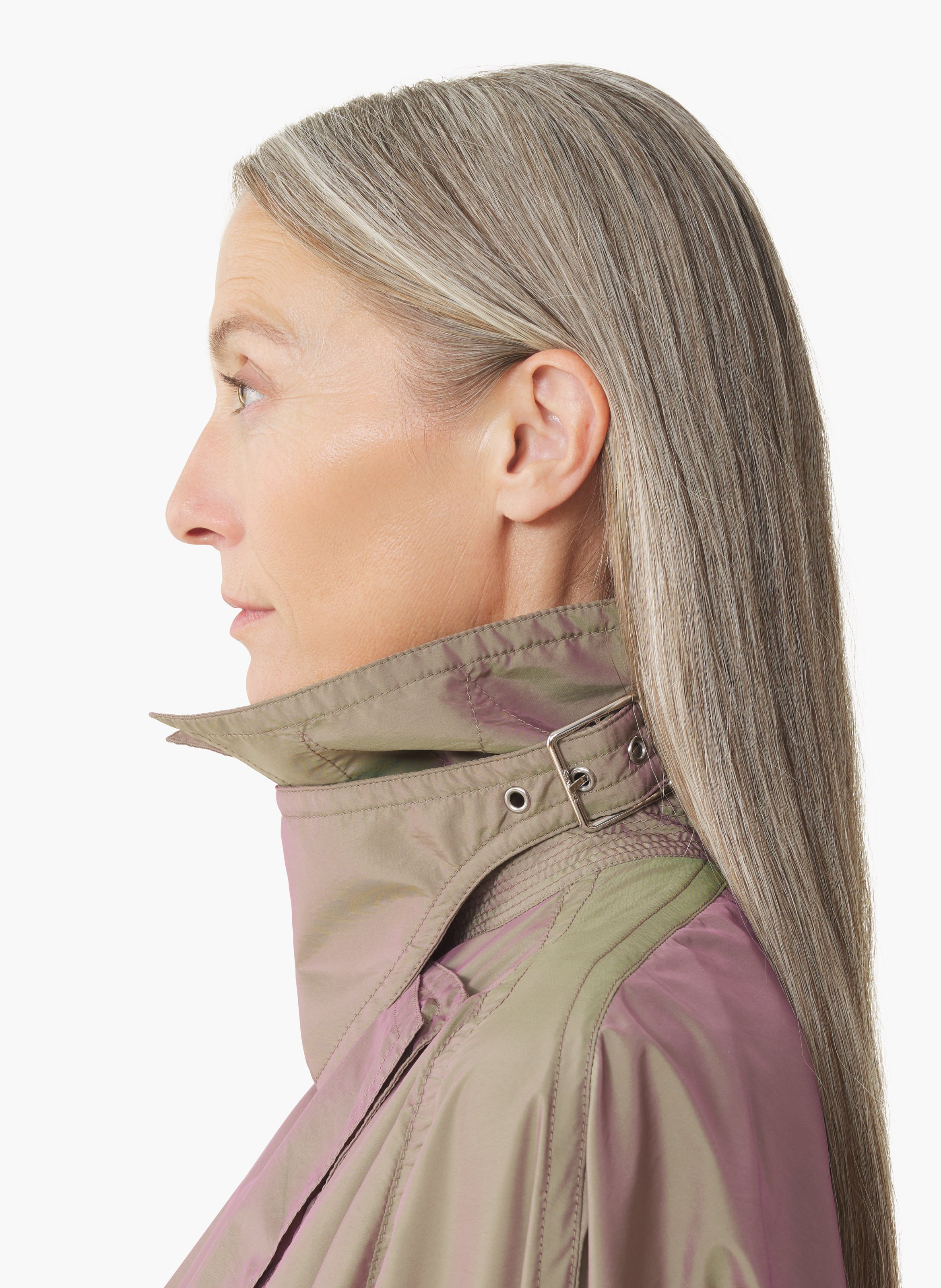 Trench fluide en taffetas LANVIN Beige
