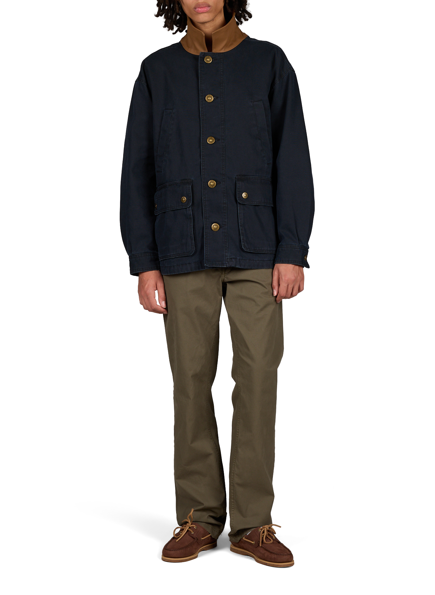 Jacket with contrasting collar in cotton TIMBERLAND Black