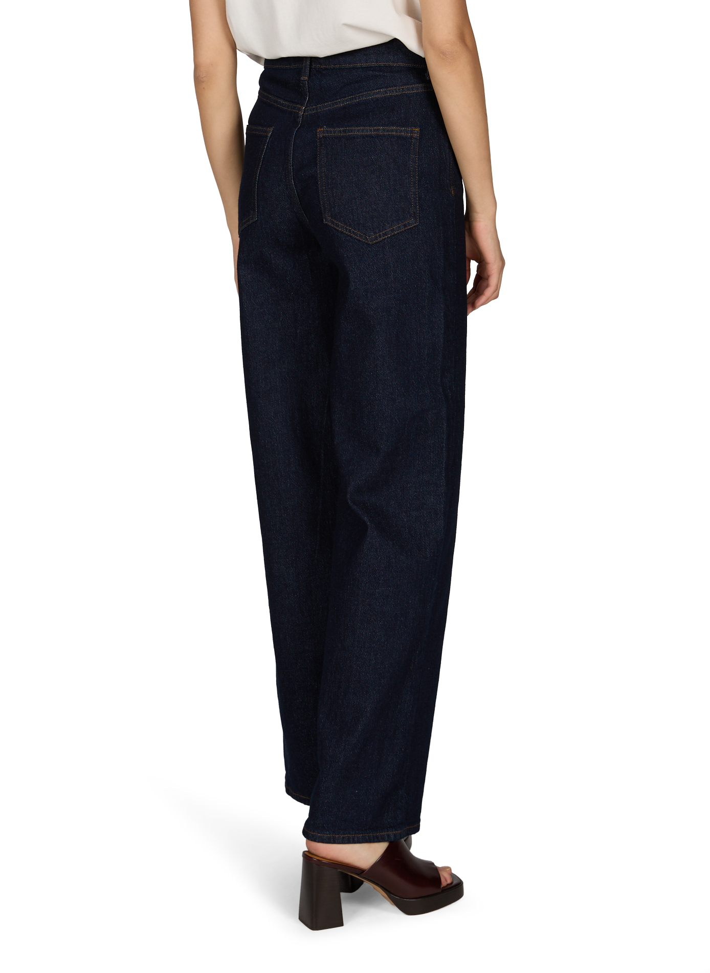 Straight cotton jeans VILA Blue