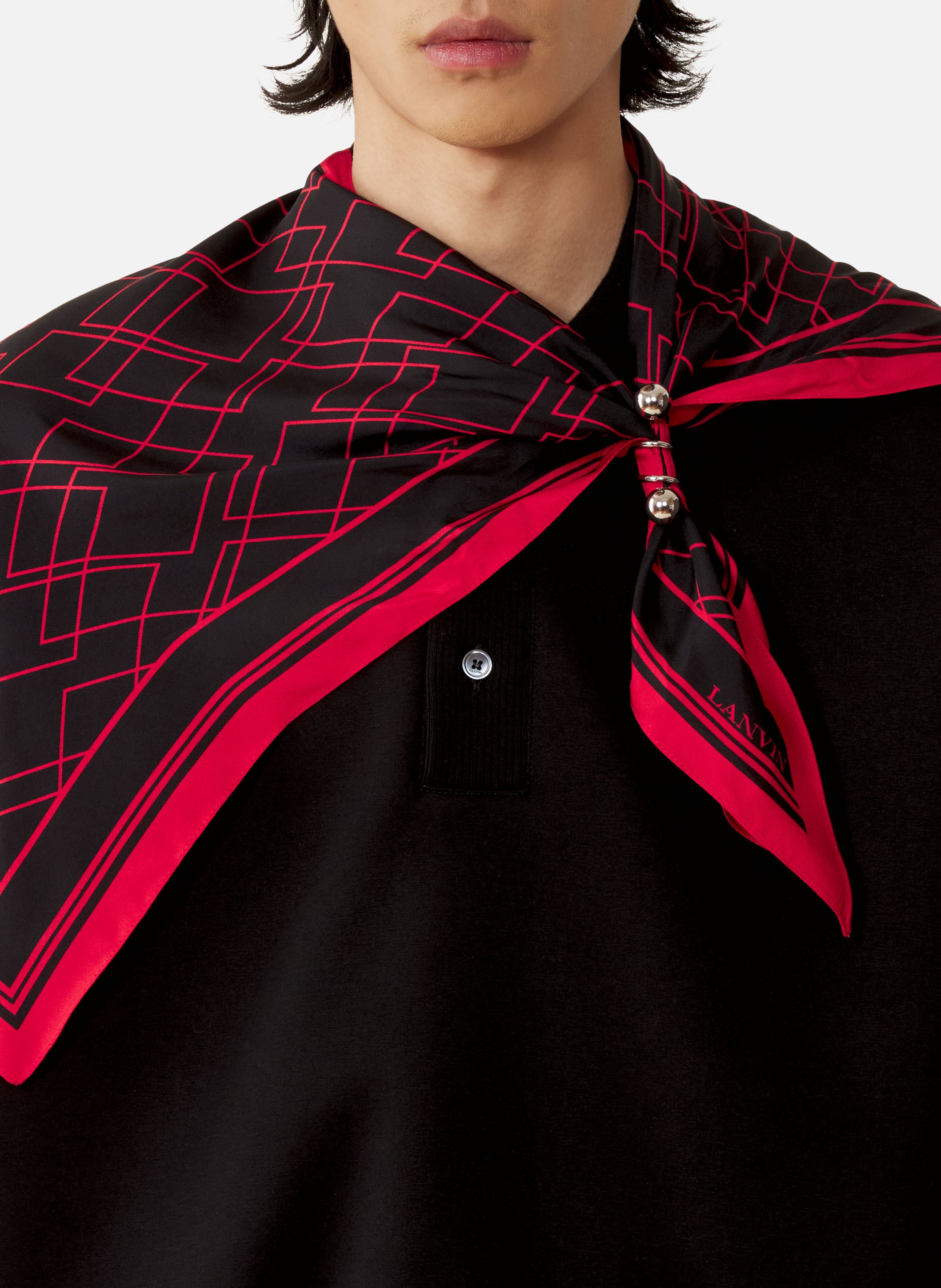 Top bijou motif diamant graphique LANVIN Noir