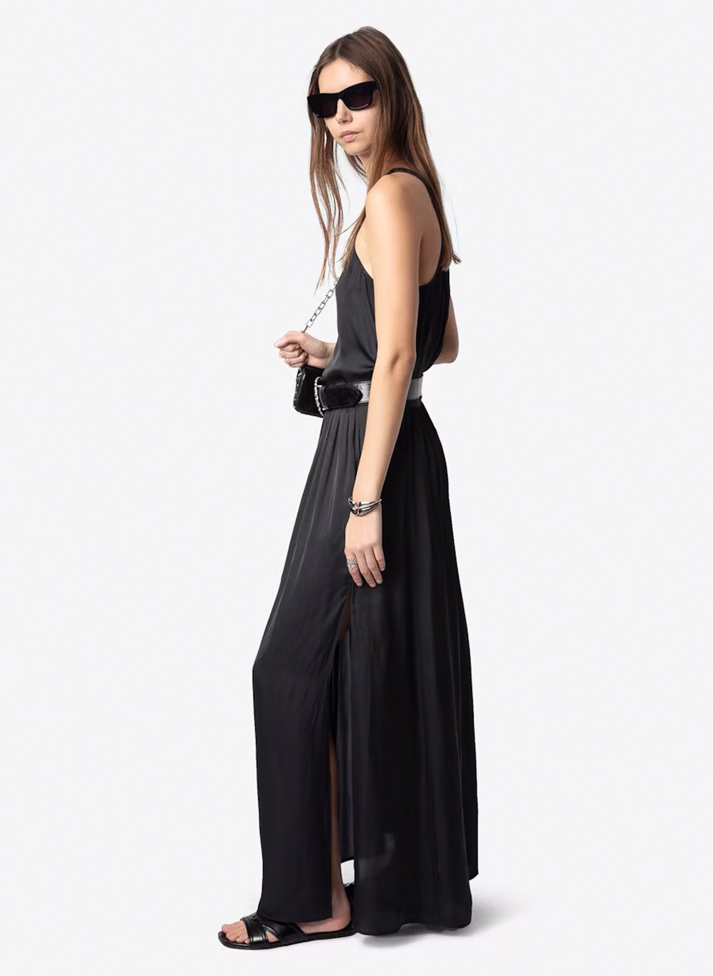 Jupe longue satinée jady ZADIG&VOLTAIRE Noir