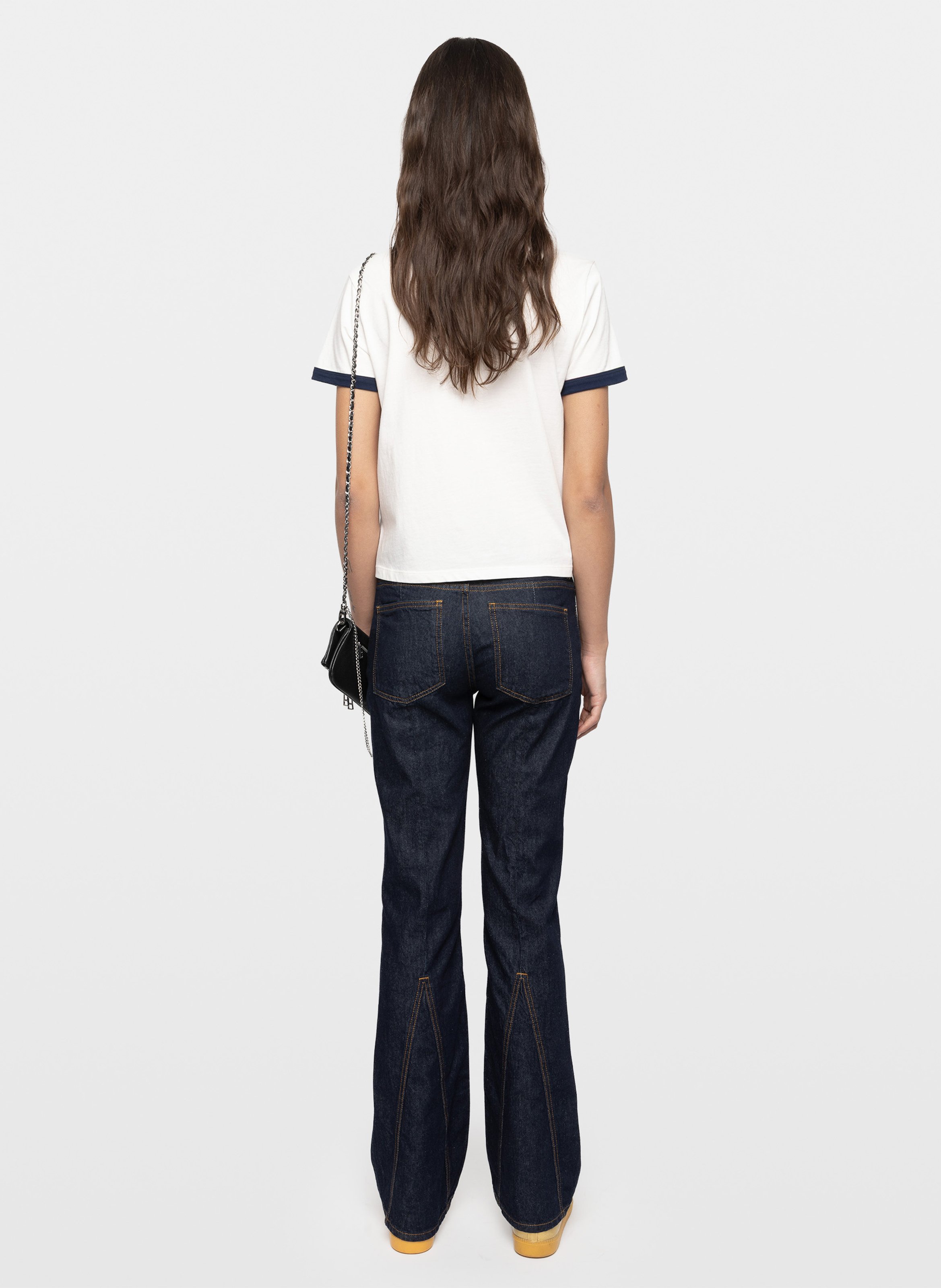 Tee-shirt droit col rond imprimé en coton bio woos ZADIG&VOLTAIRE White