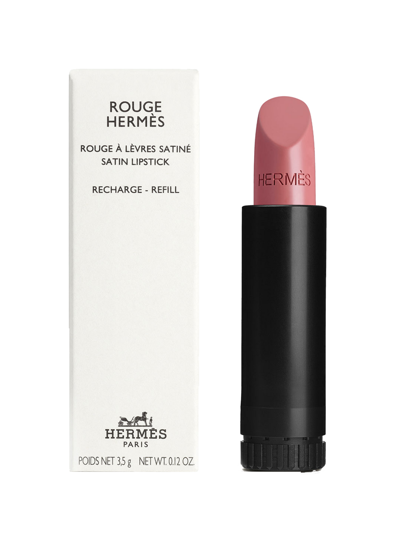Rouge Hermès, recharge rouge à lèvres satiné HERMÈS 18 - rose encens