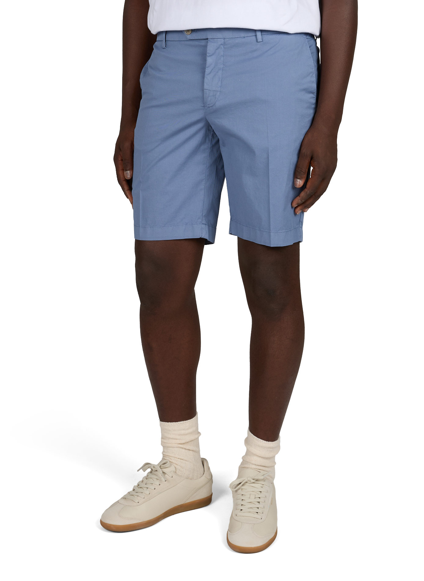 Cotton-blend chino-style shorts HACKETT Blue
