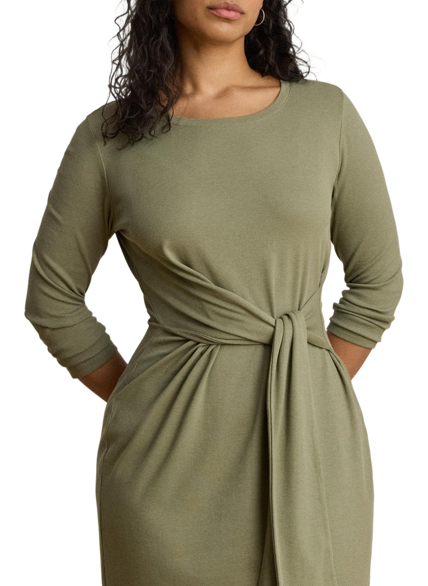 Robe longue  à nouer LAUREN Vert