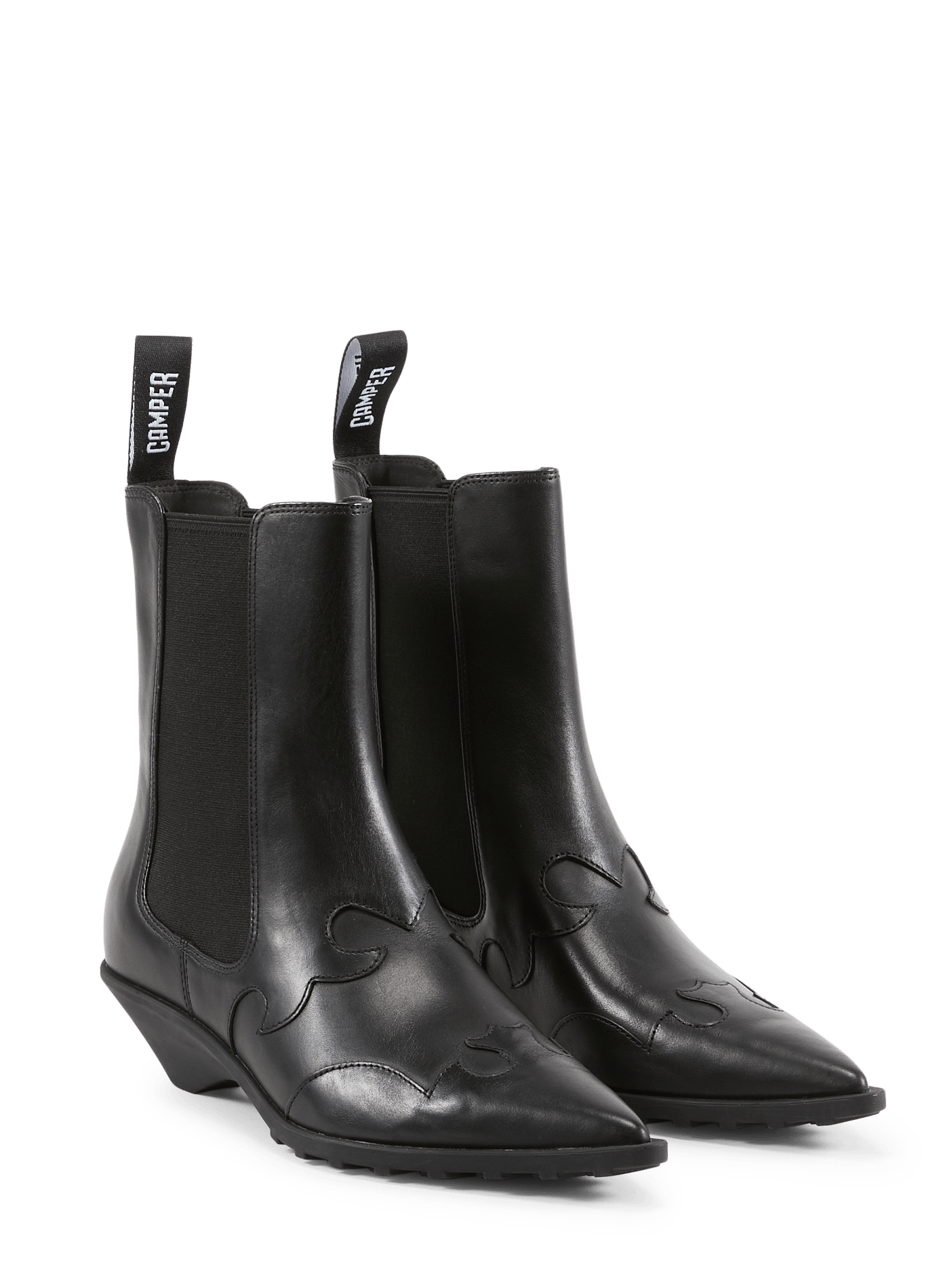 Mixed leather ankle boots CAMPER Black