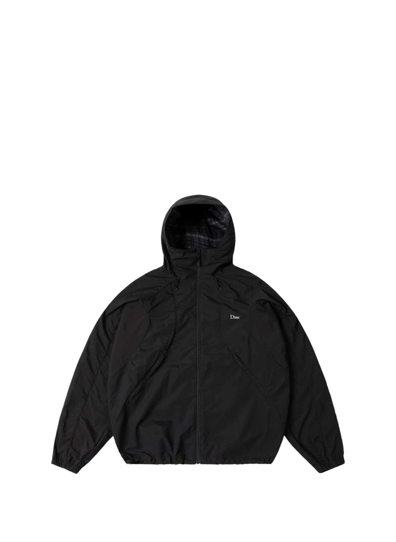 Hooded logo coat DIME Black