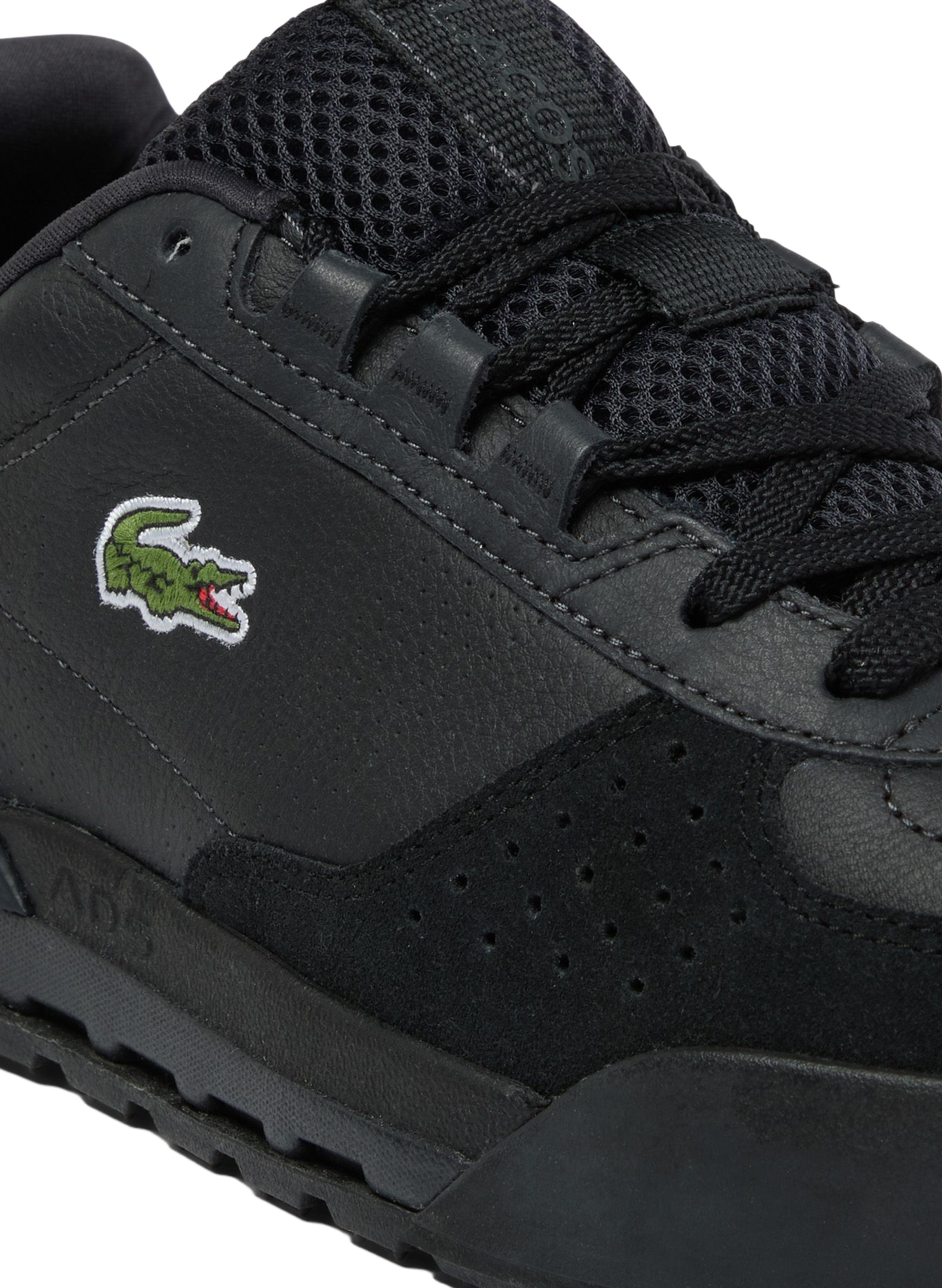 Sneakers in pelle mista LACOSTE Bianco