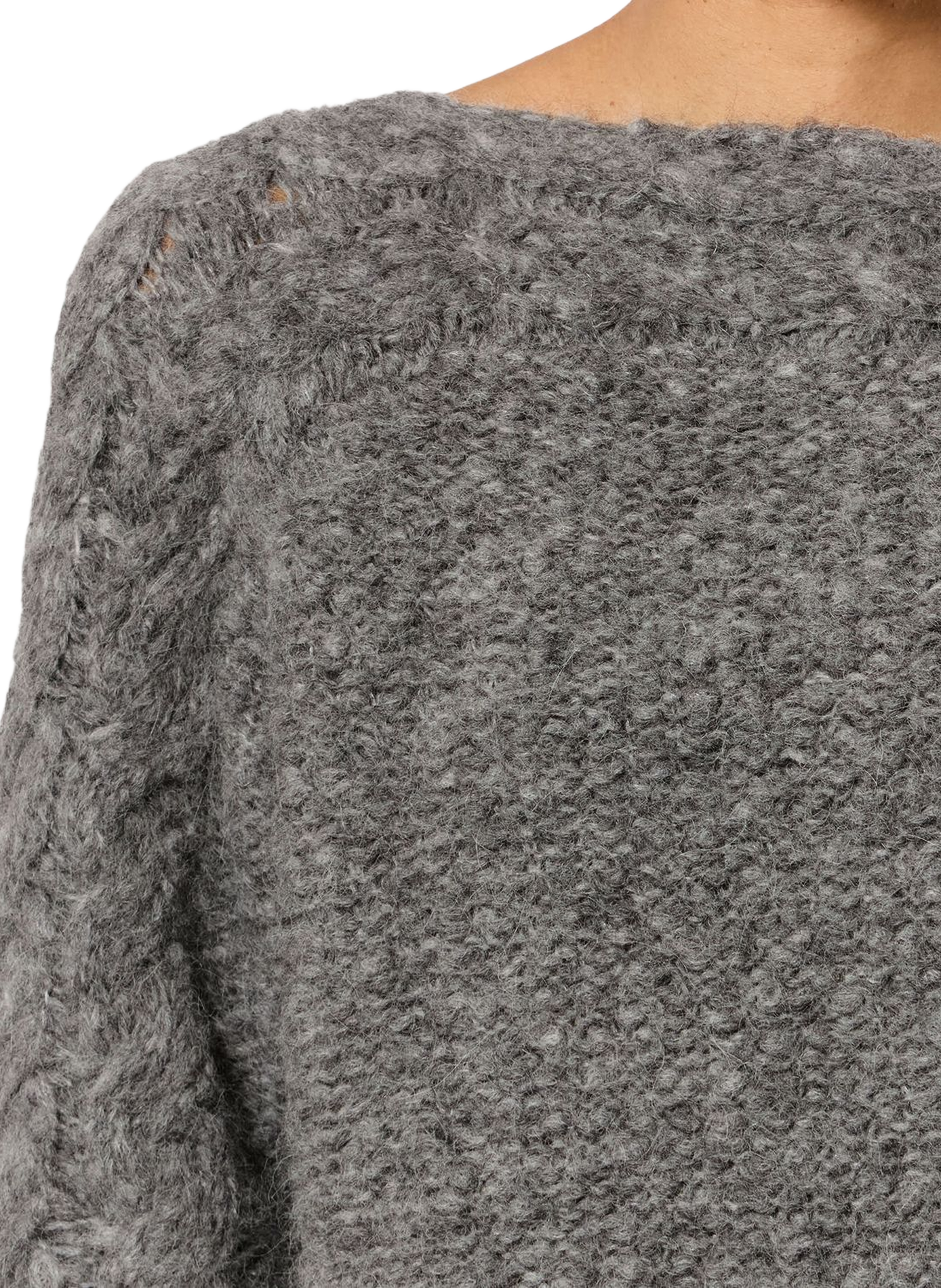 Ponara Wollmischpullover mit gebürsteter Schurwolle ISABEL MARANT Grau