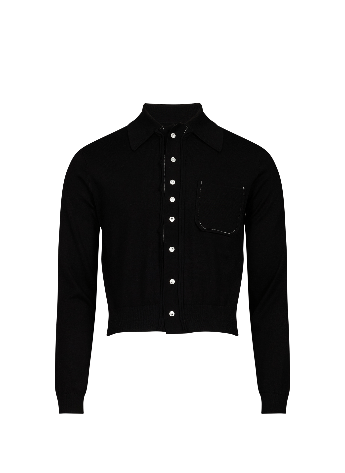 Gerader Seidenmischungs-Cardigan CAMIEL FORTGENS Schwarz
