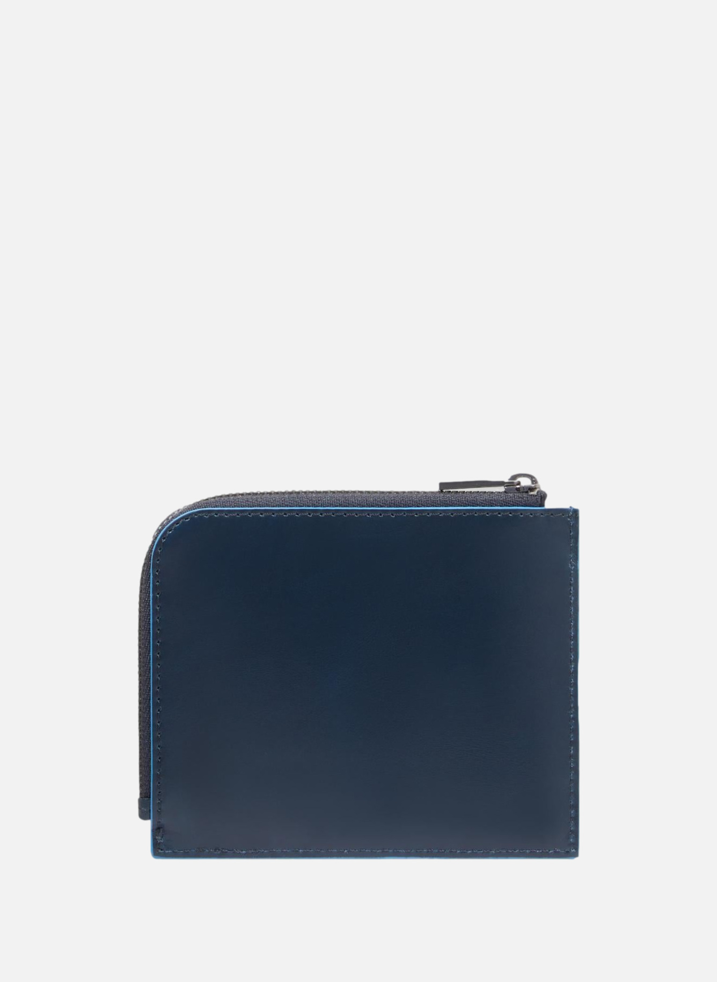Portefeuille porte-cartes de crédit homme zippé PIQUADRO Bleu
