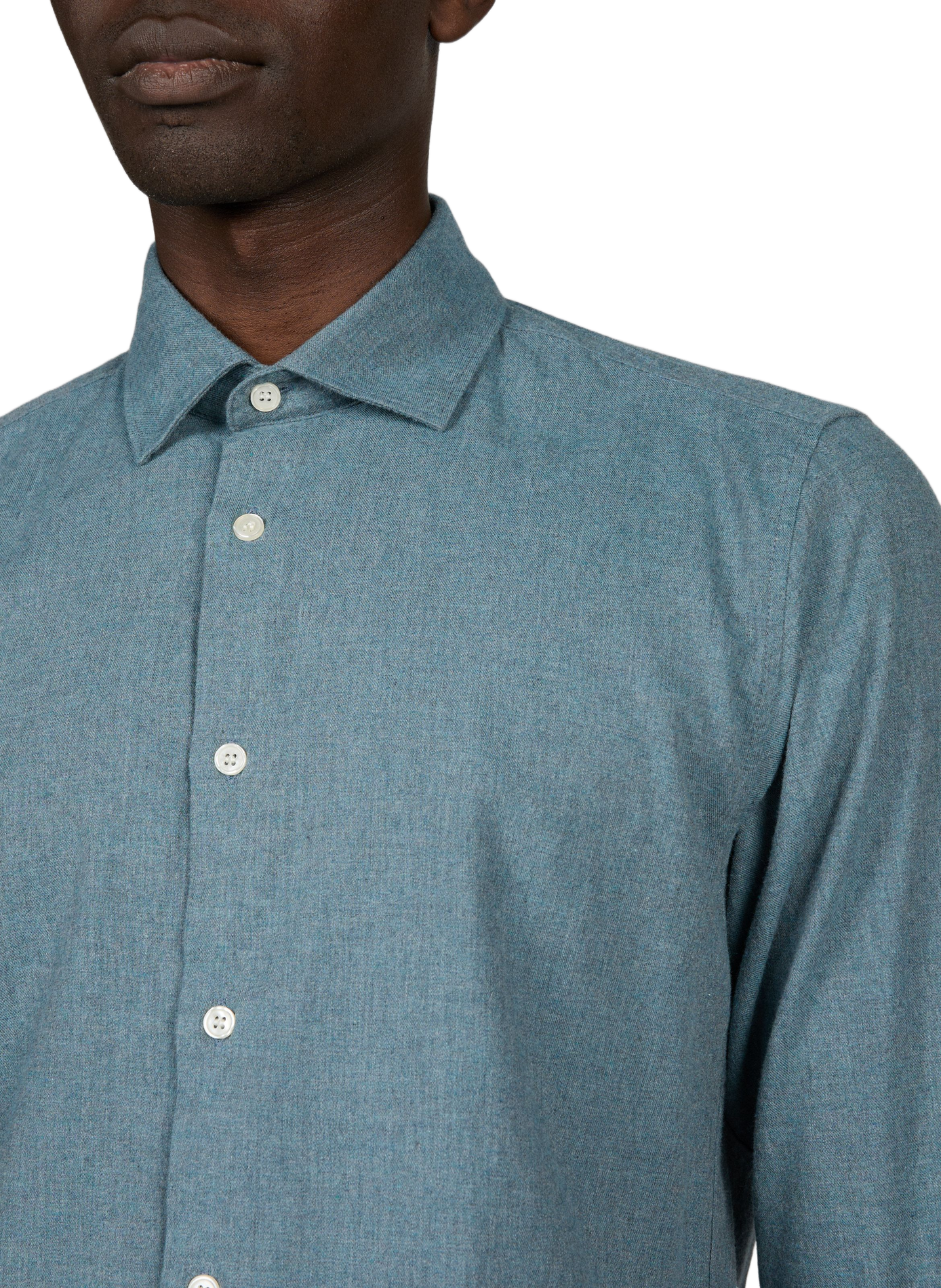 Rechte effen knoopblouse LAFAURIE Blauw