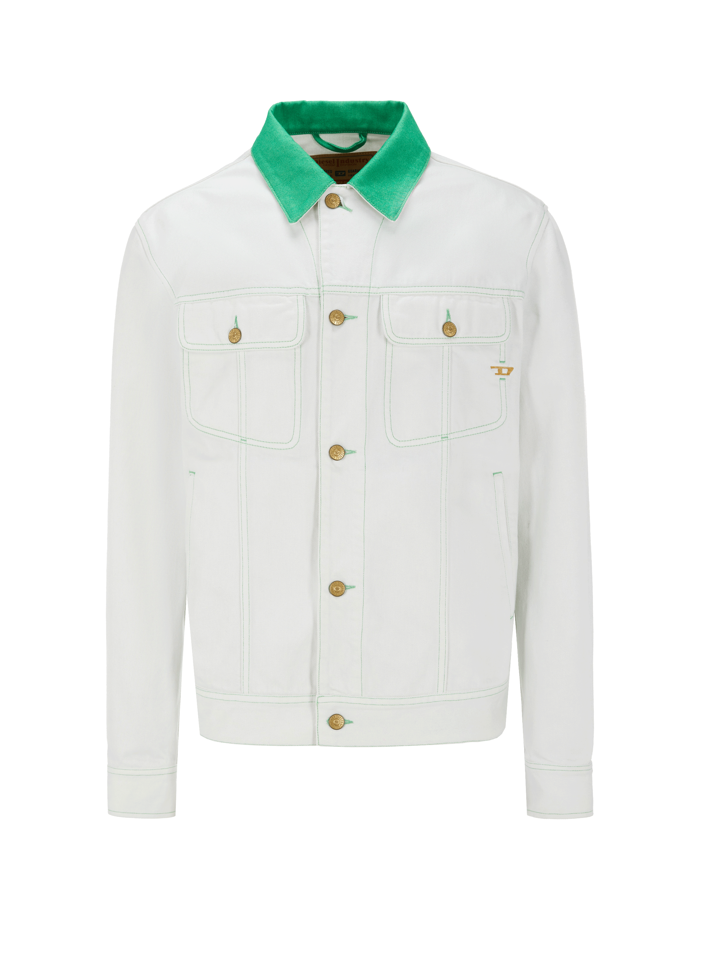 DIESEL Sleeveless denim jacket Green