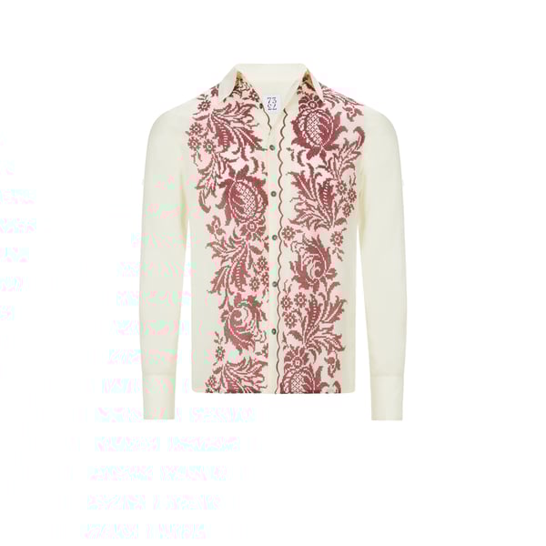 Chemise en coton et soie mélangés