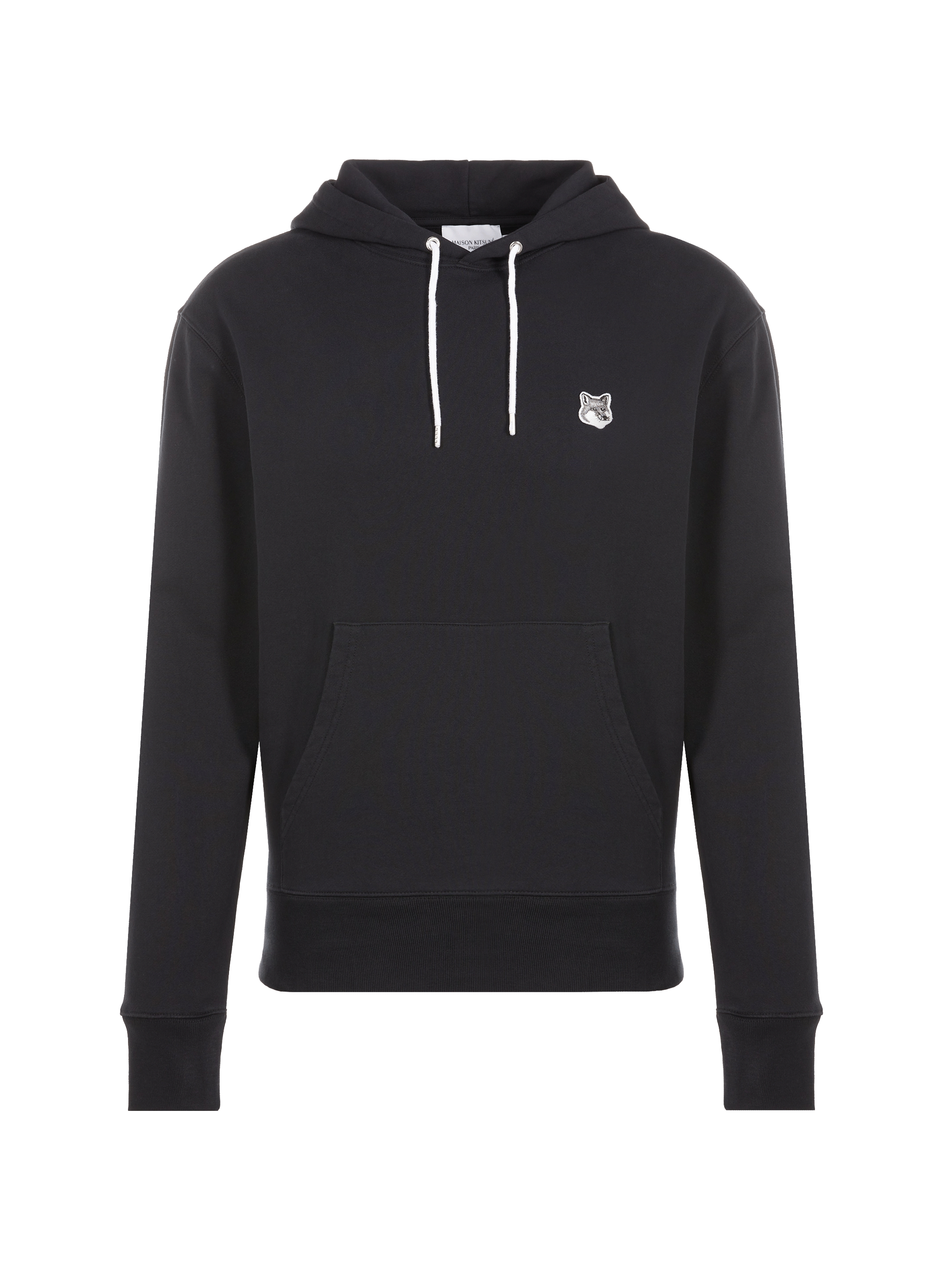 Hoodie Tête de renard gris en coton