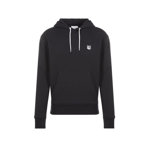 Hoodie Tête de renard gris en coton