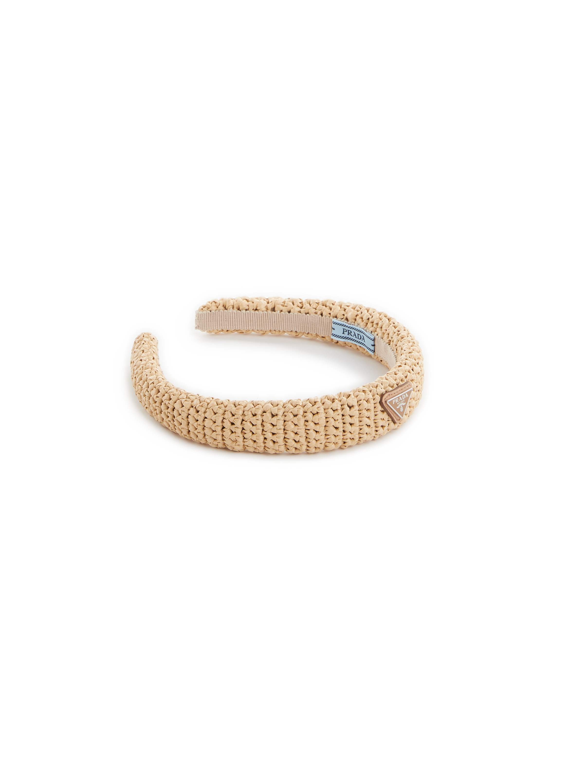 Serre-tête en raphia PRADA Beige