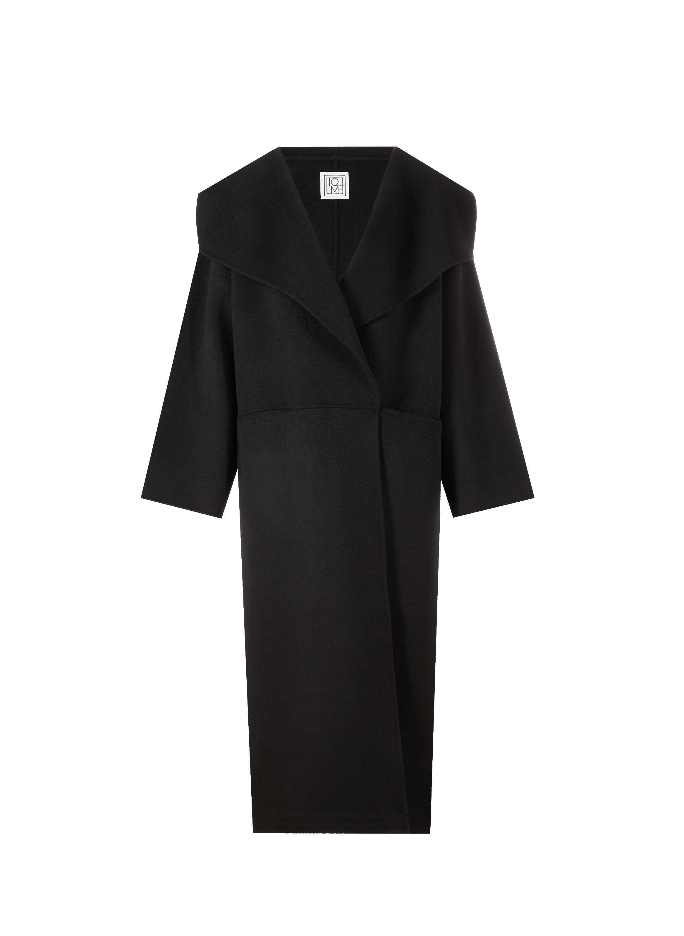 TOTEME Wool and cashmere coat Black