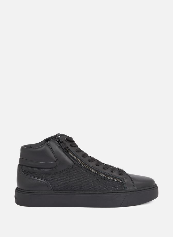 CALVIN KLEIN high-top leather sneakers