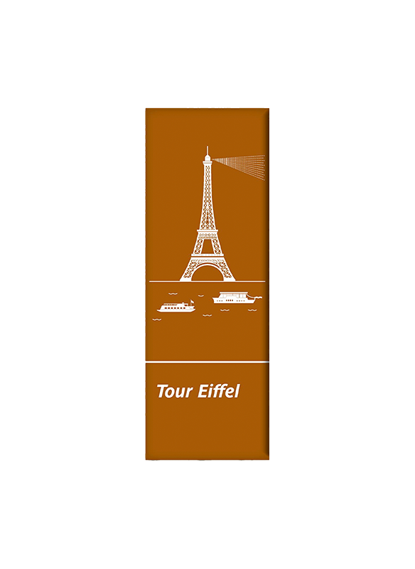 RATP LA LIGNE Magnet Tour Eiffel Marron