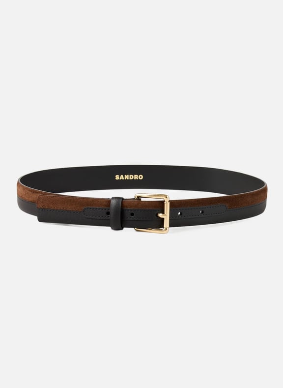 Ceinture en cuir Marron by SANDRO SANDRO Ceinture en cuir Marron