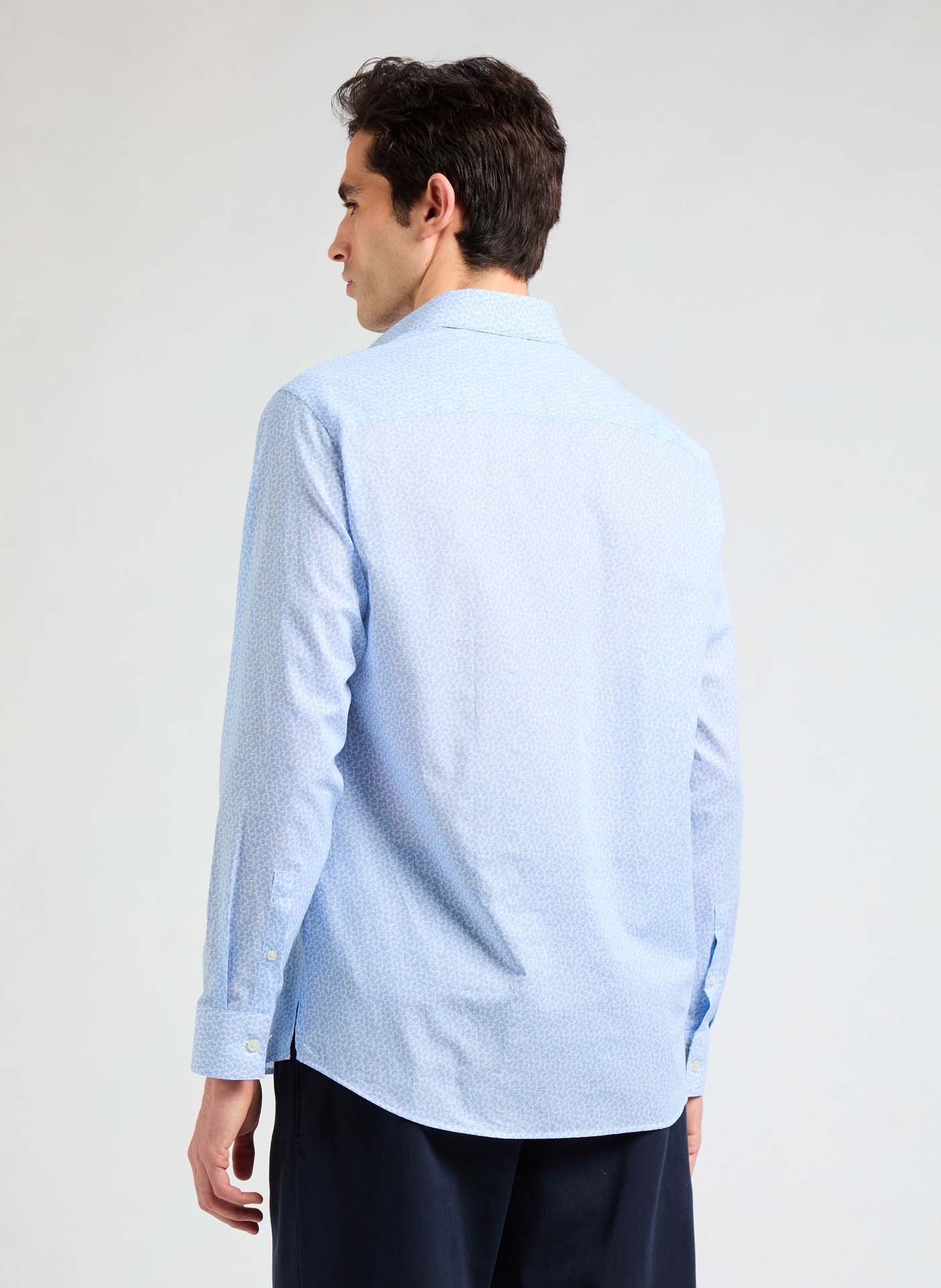 Chemise à motif fleurs AU PRINTEMPS PARIS Bleu