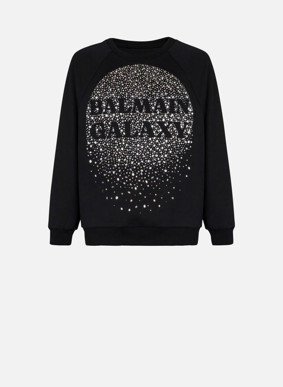 Sweatshirt brodé balmain galaxy Argent by BALMAIN BALMAIN Sweatshirt brodé balmain galaxy Argent