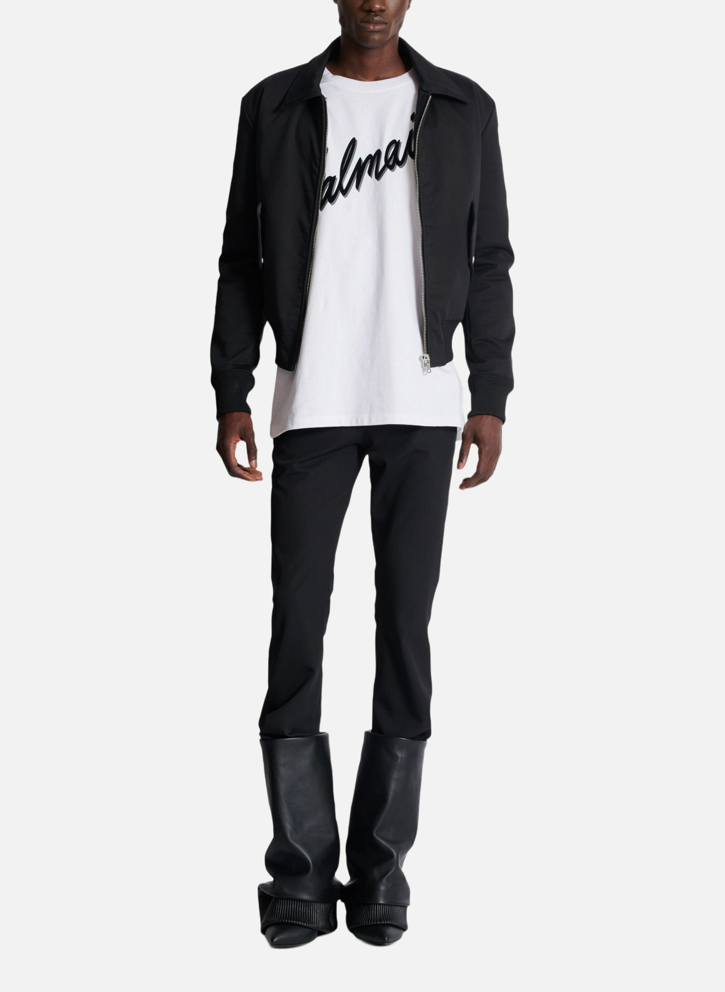 T-shirt floqué balmain lettre BALMAIN Blanc