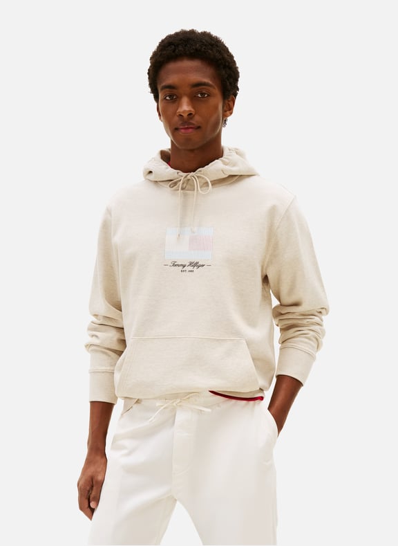 Sweat à capuche en coton Beige by TOMMY HILFIGER TOMMY HILFIGER Sweat à capuche en coton Beige
