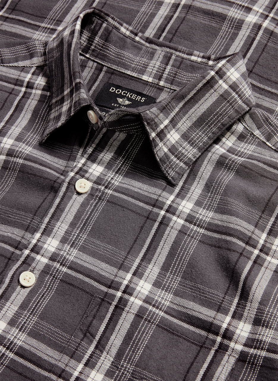 Slim-fit linen and cotton shirt DOCKERS Grey